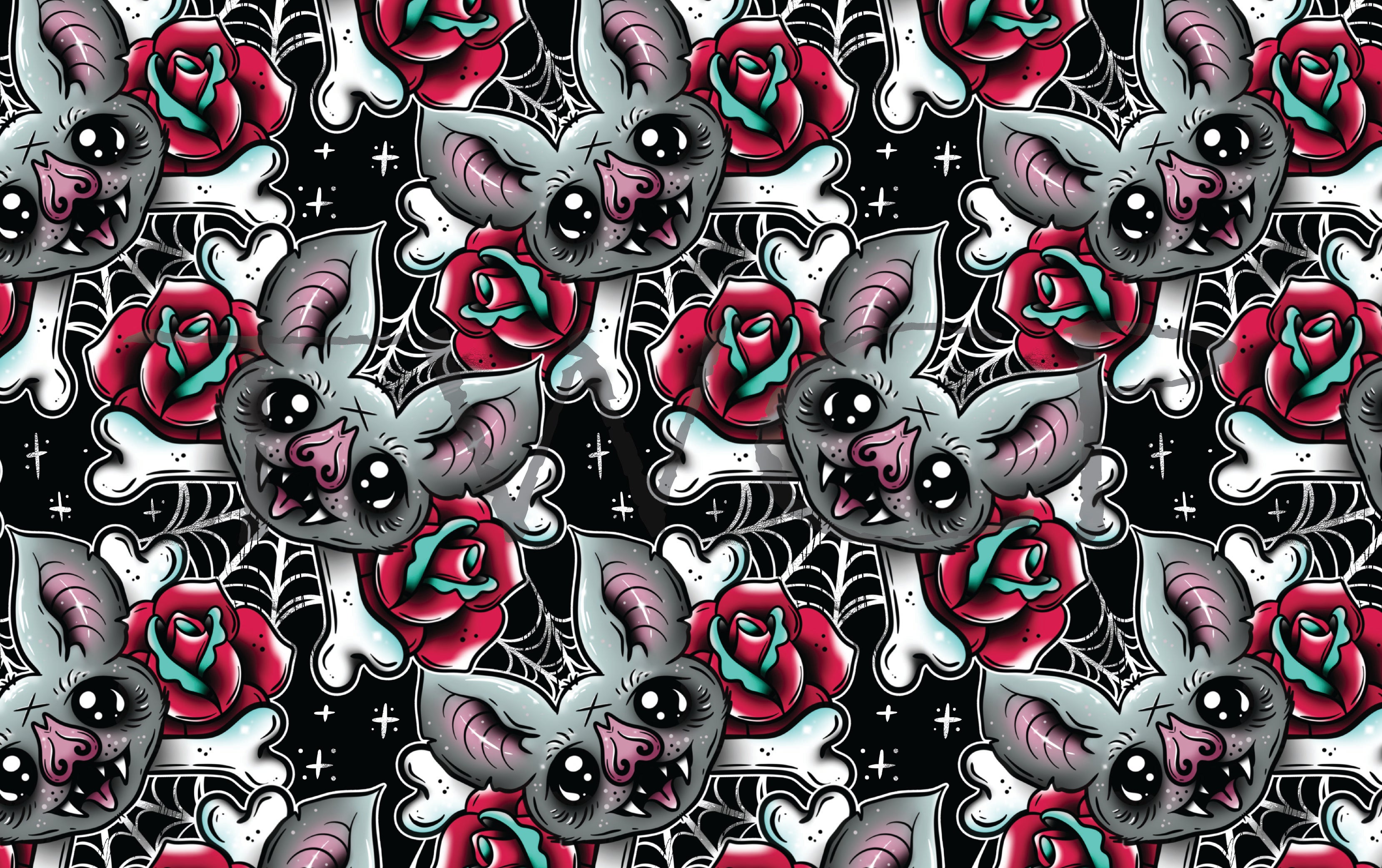 Milkteef Designs - Bat Tat Red