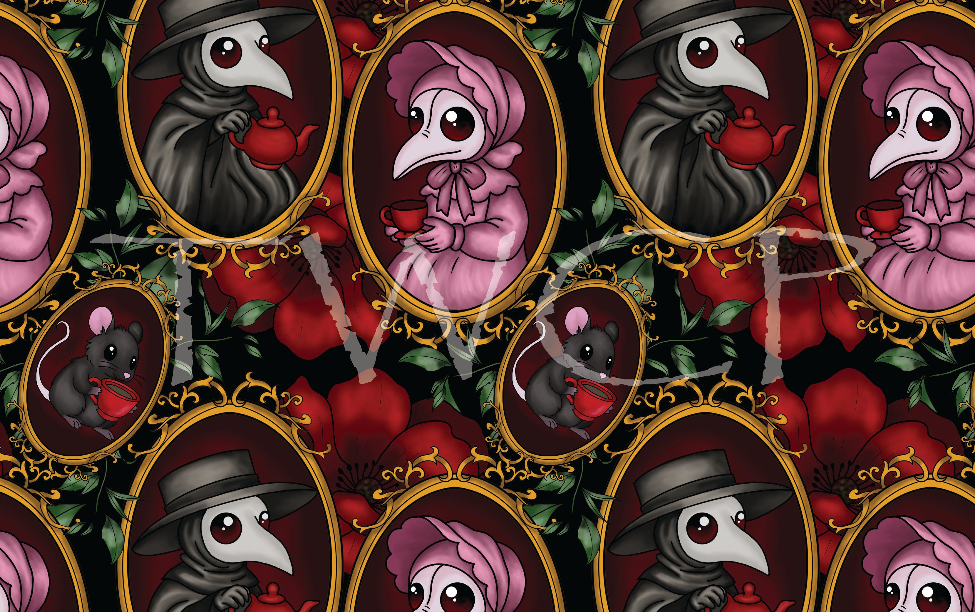 Cauldron & Quill - Plague Doctor Couple Black