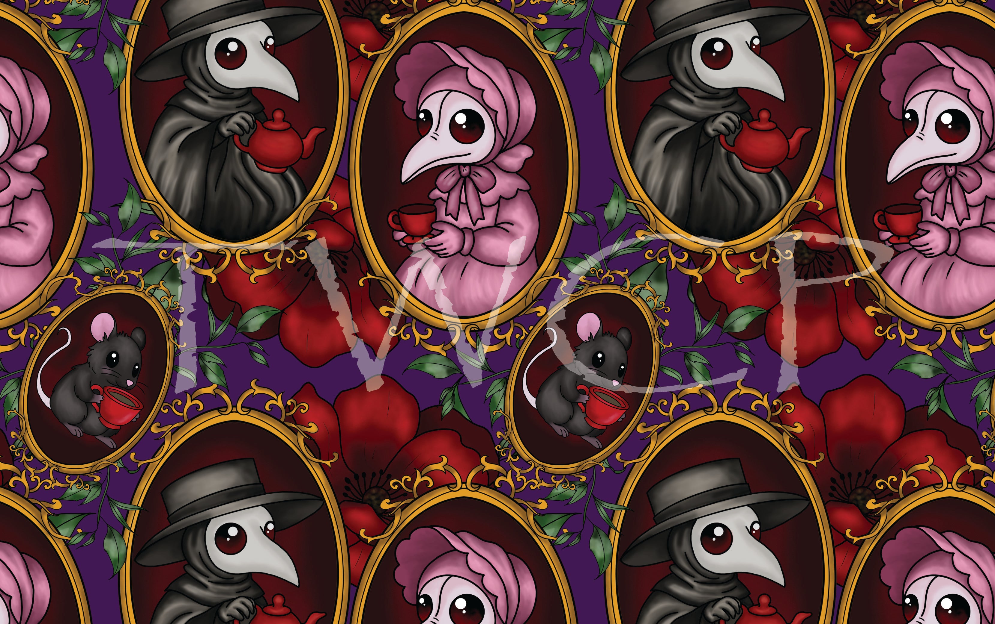 Cauldron & Quill - Plague Doctor Couple Purple