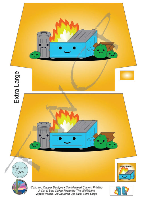 Cork & Copper Designs - The Wolfsbane Zipper Pouch - Hot Mess Express (C&CD Exclusive)