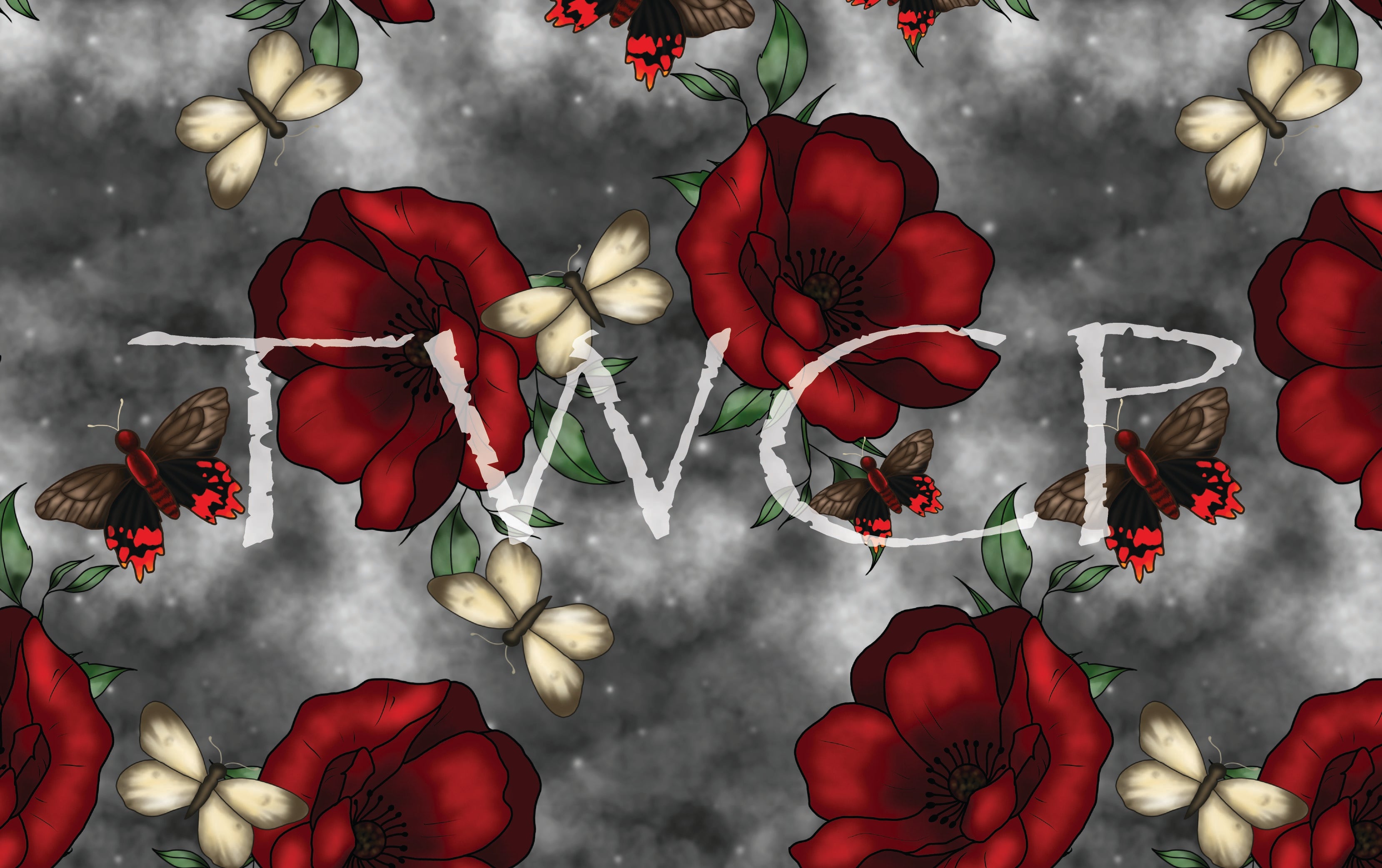 Cauldron & Quill - Oddity Frames Floral Coordinate Grey