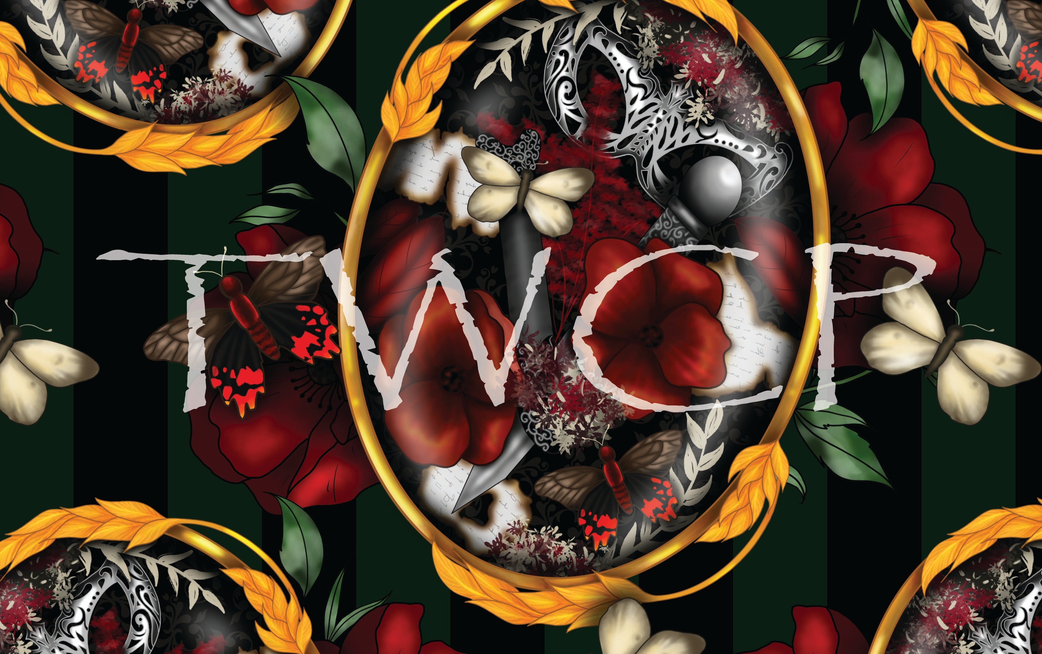 Cauldron & Quill - Oddity Frames Green Stripe