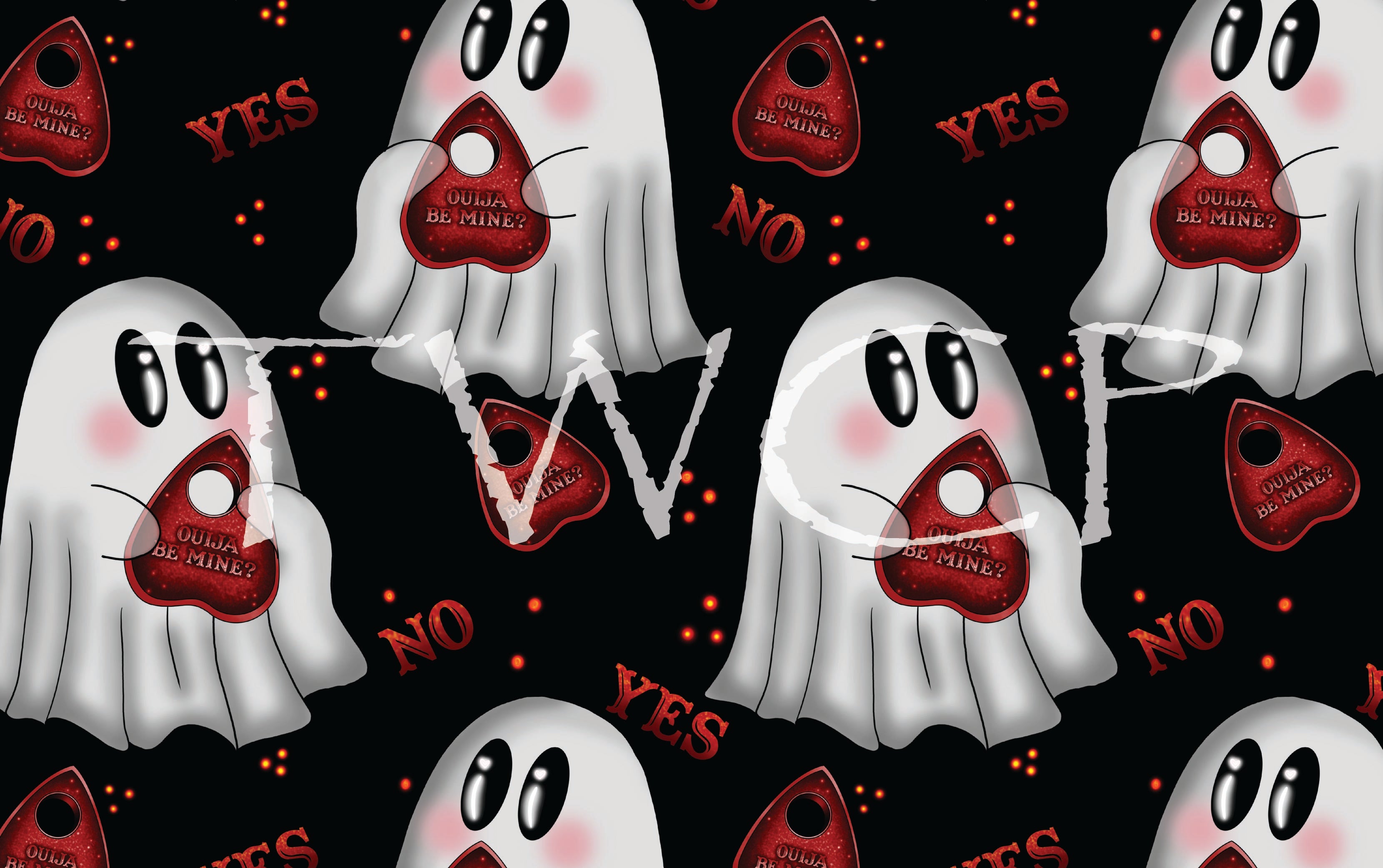 Cauldron & Quill - Patreon Exclusive January 2025 - Ouija Ghostie Red & Black