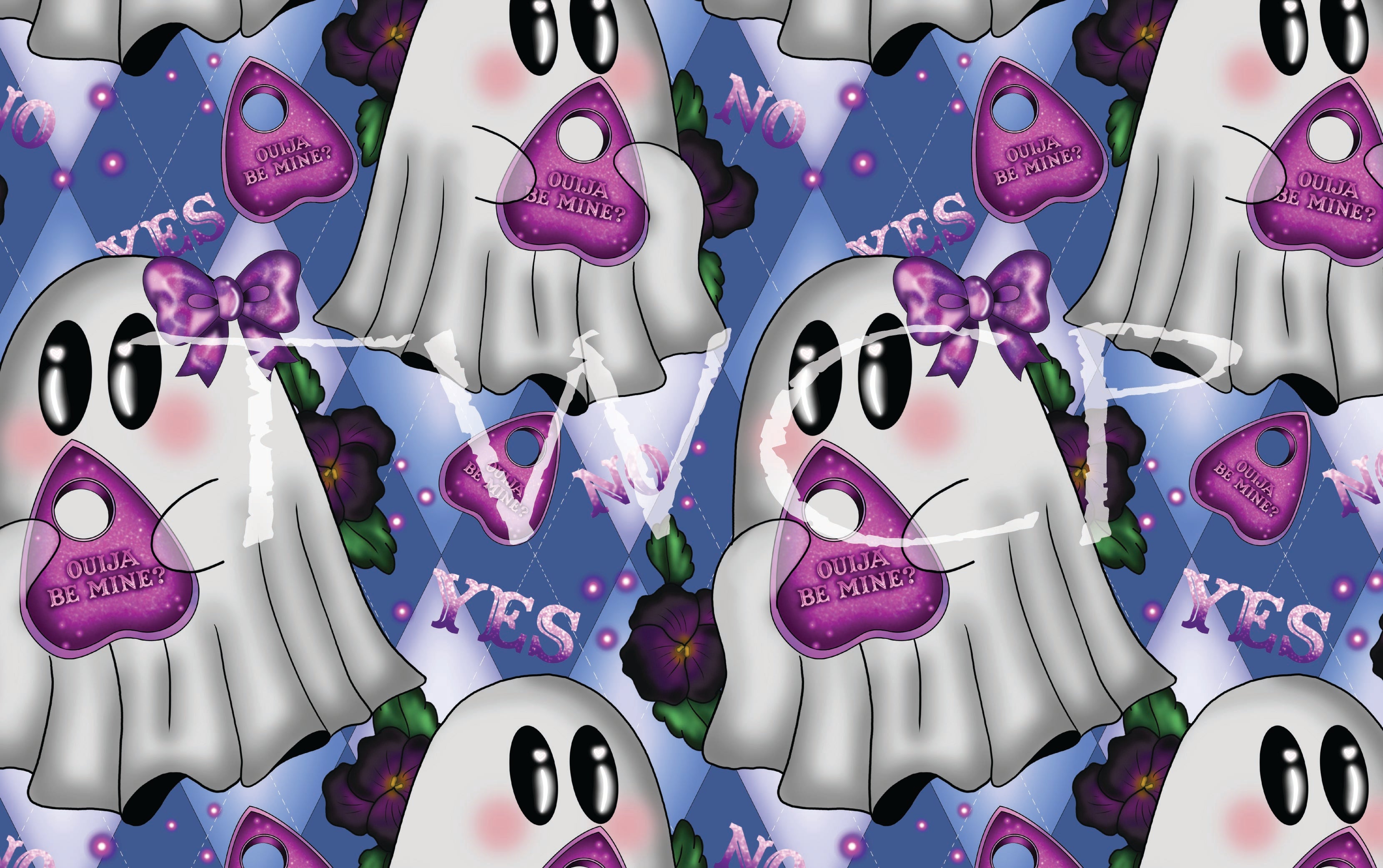 Cauldron & Quill - Patreon Exclusive January 2025 - Ouija Ghostie Pink Argyle
