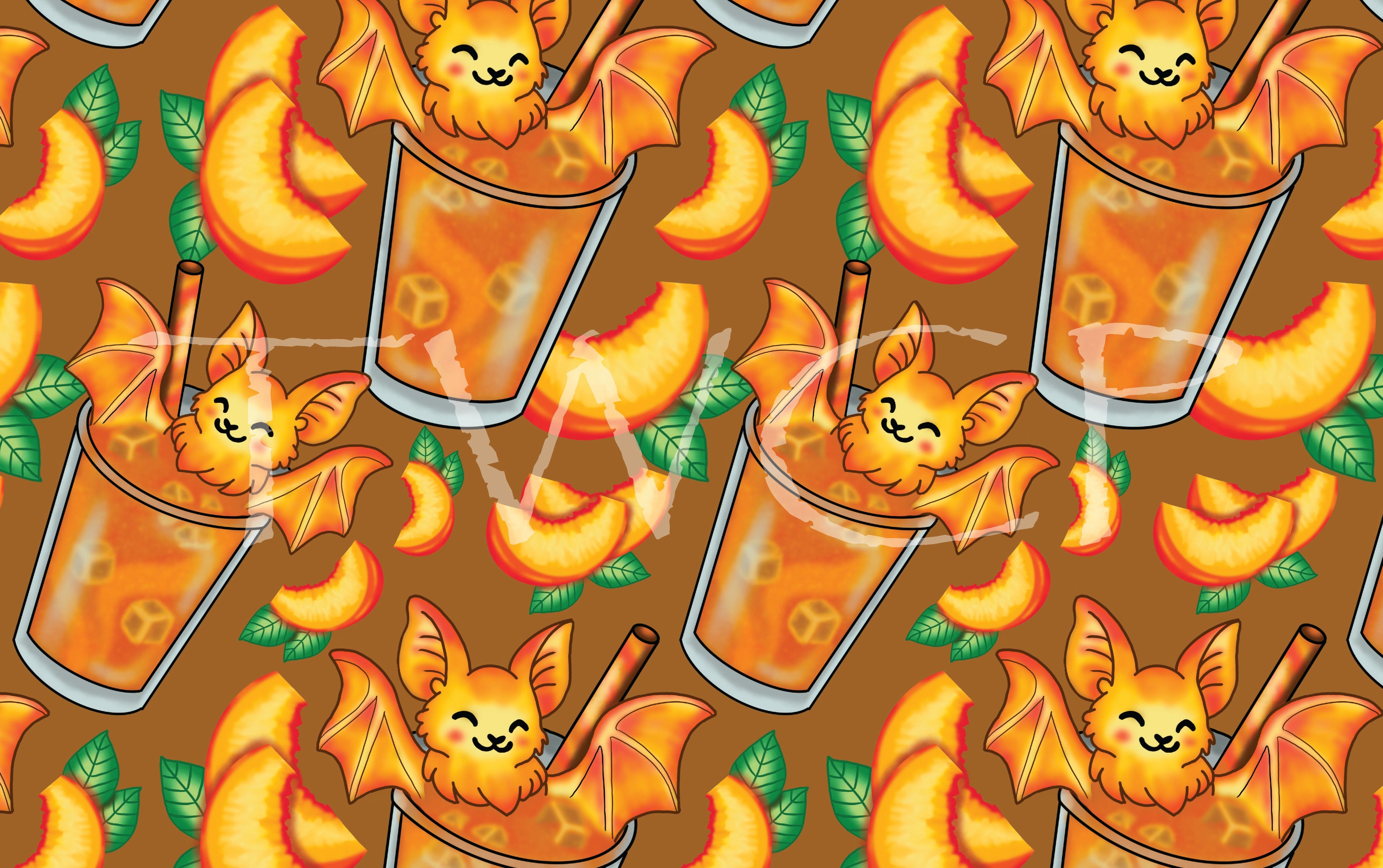 Cauldron & Quill - Peach Bat-Tea Tea Stain