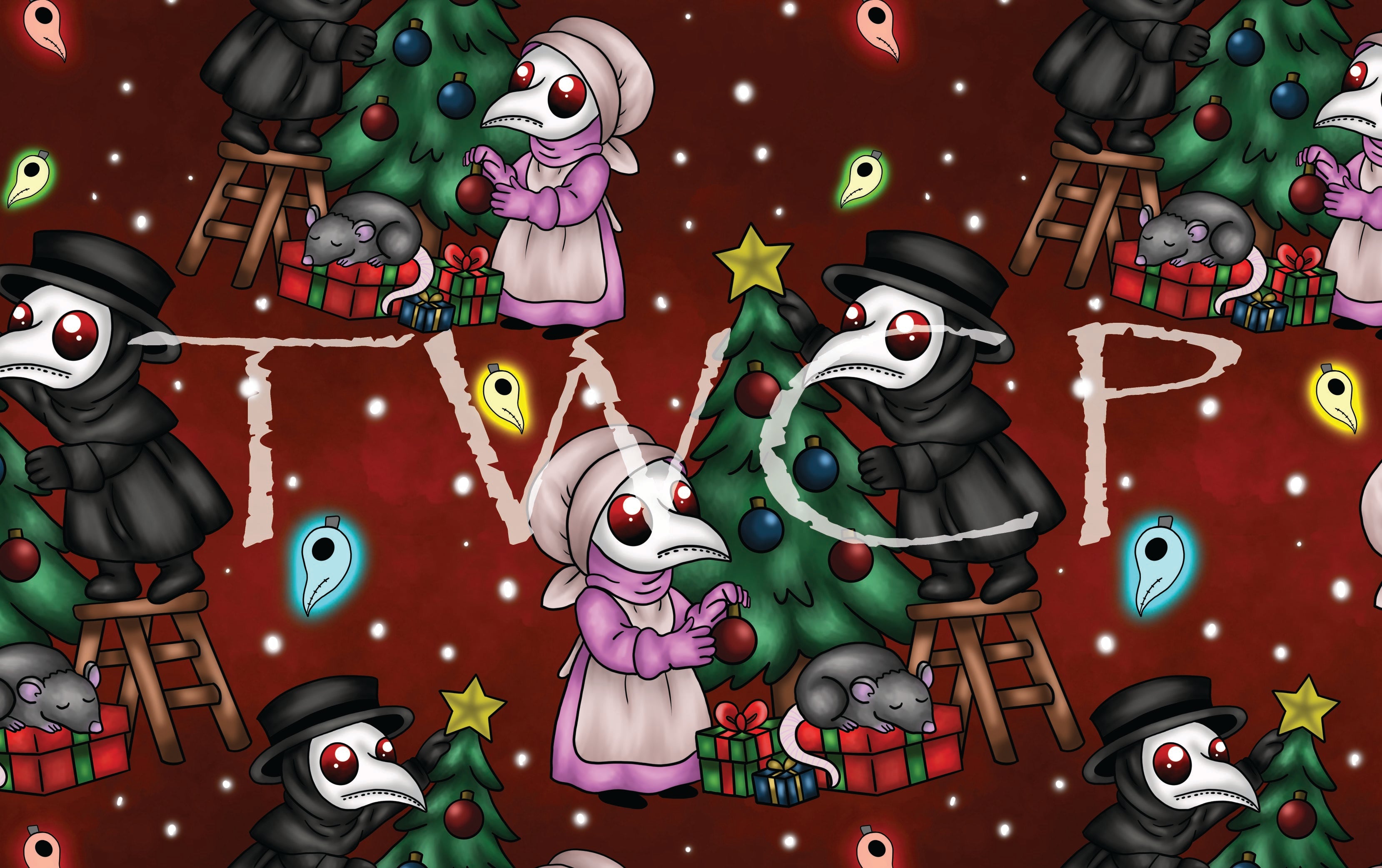 Cauldron & Quill - Plague Holidays Tree Setup Red