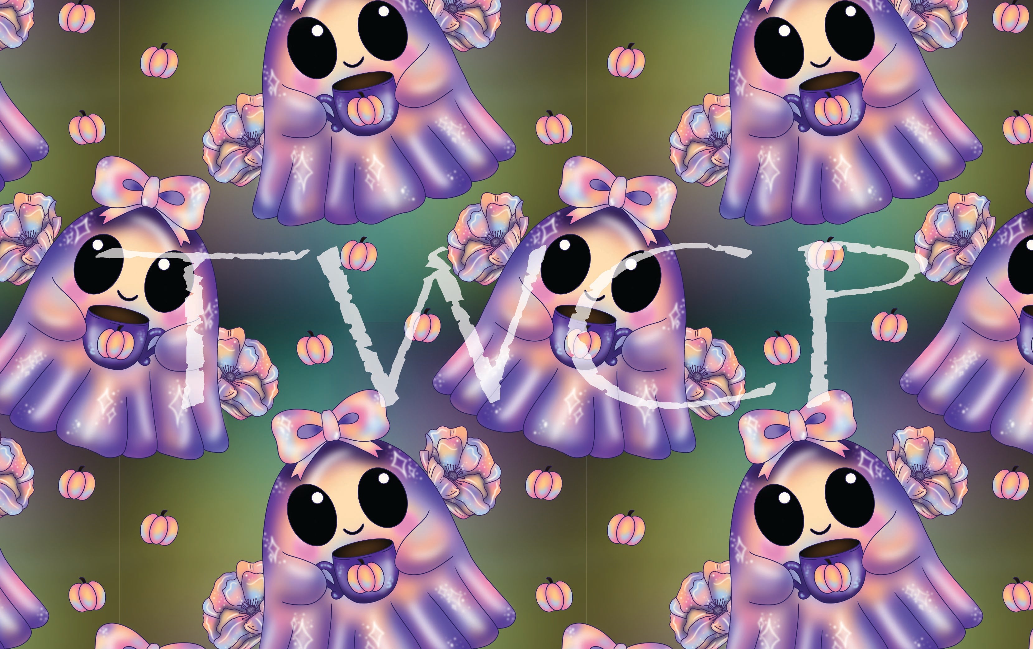 Cauldron & Quill - Pumpkin Ghosts Fluorite