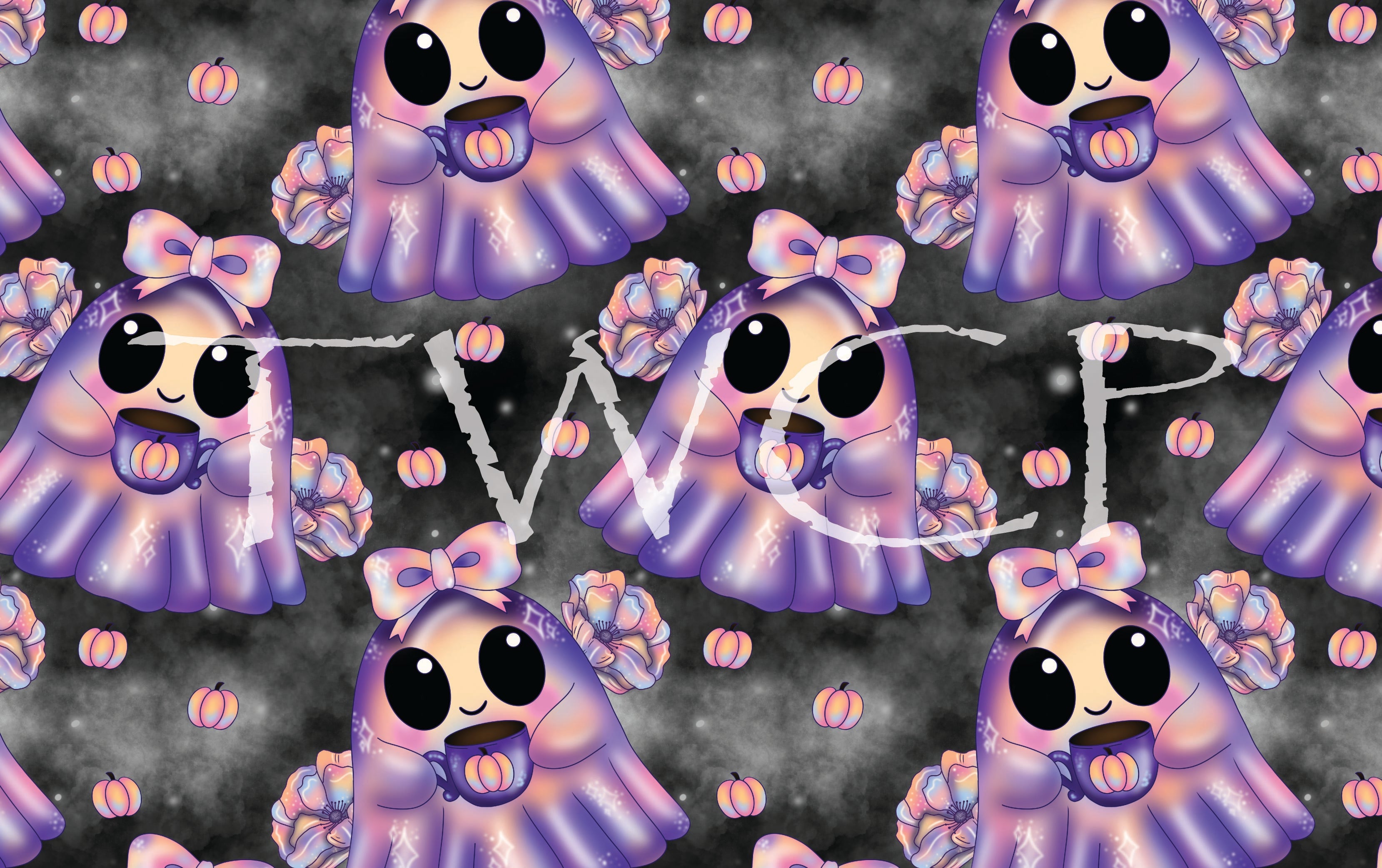 Cauldron & Quill - Pumpkin Ghosts Grey