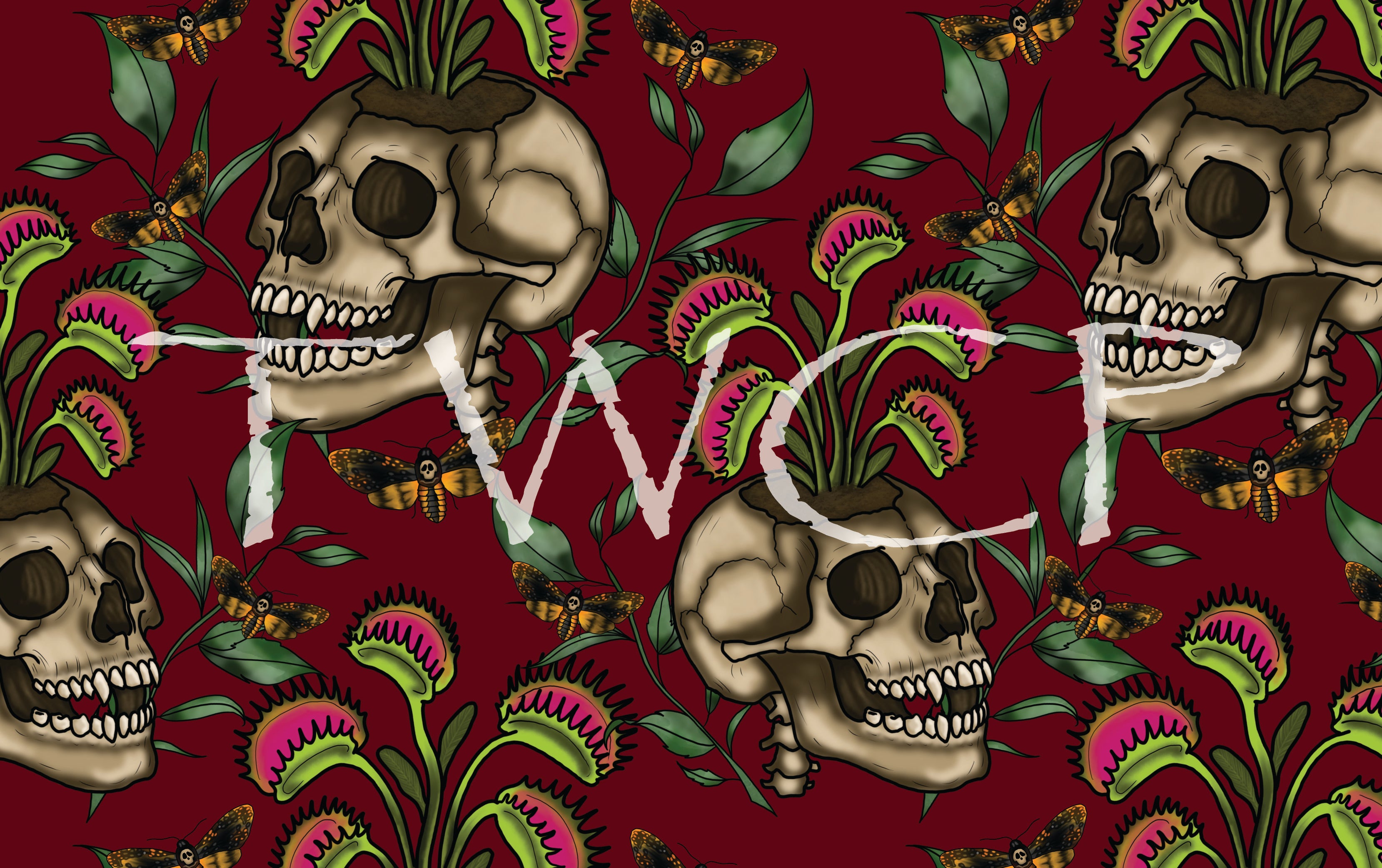 Cauldron & Quill - Skull Venus Fly Trap Red