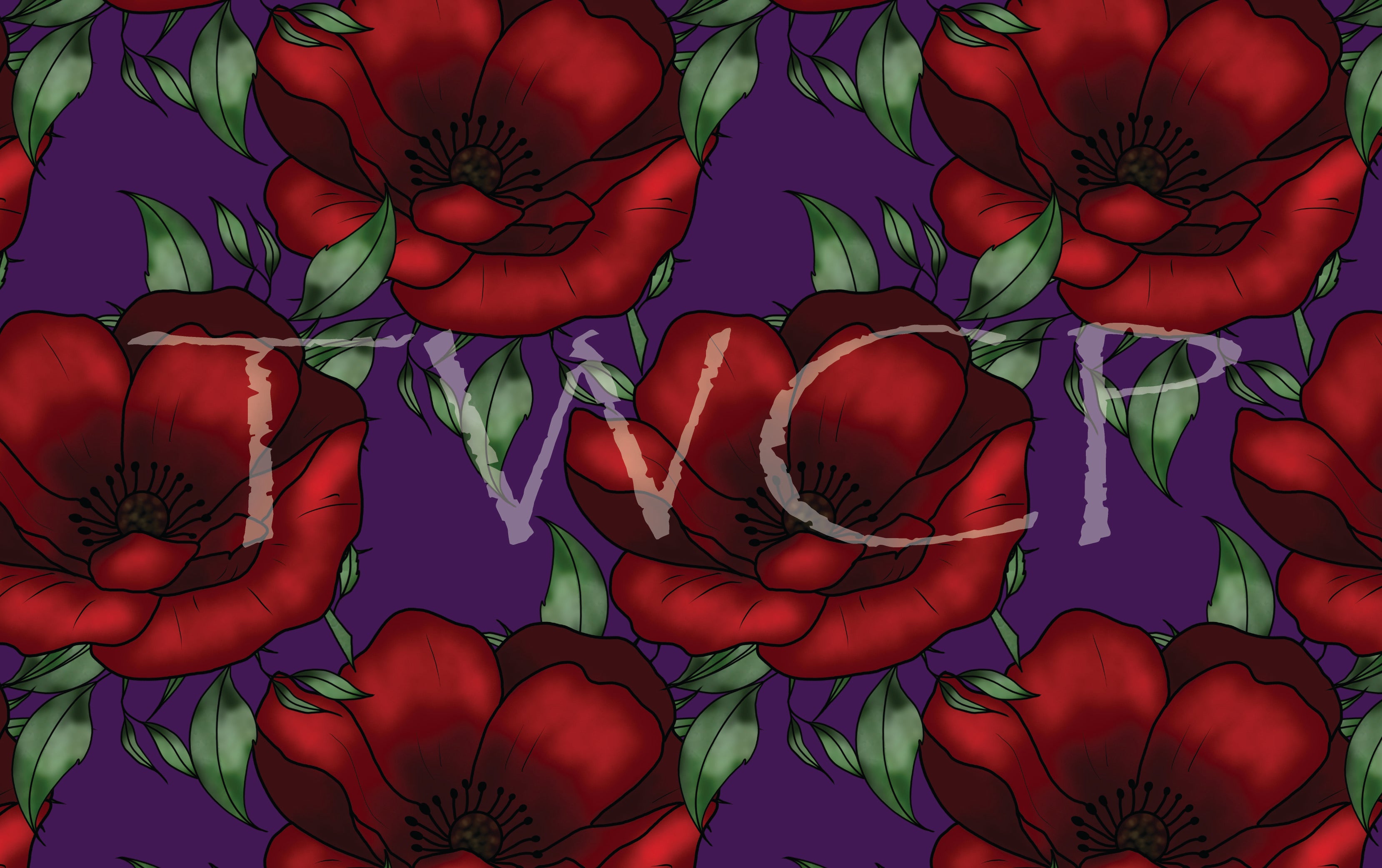 Cauldron & Quill - Tea Party Floral Coord Purple