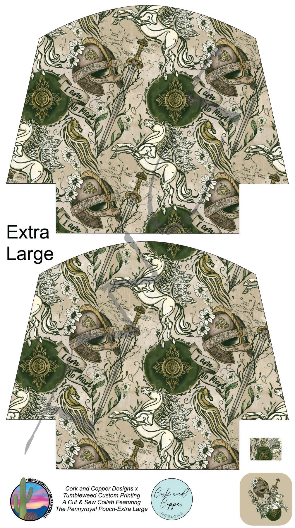 Cork & Copper Designs - The Pennyroyal Pouch - Fight for the Ring I am No Man