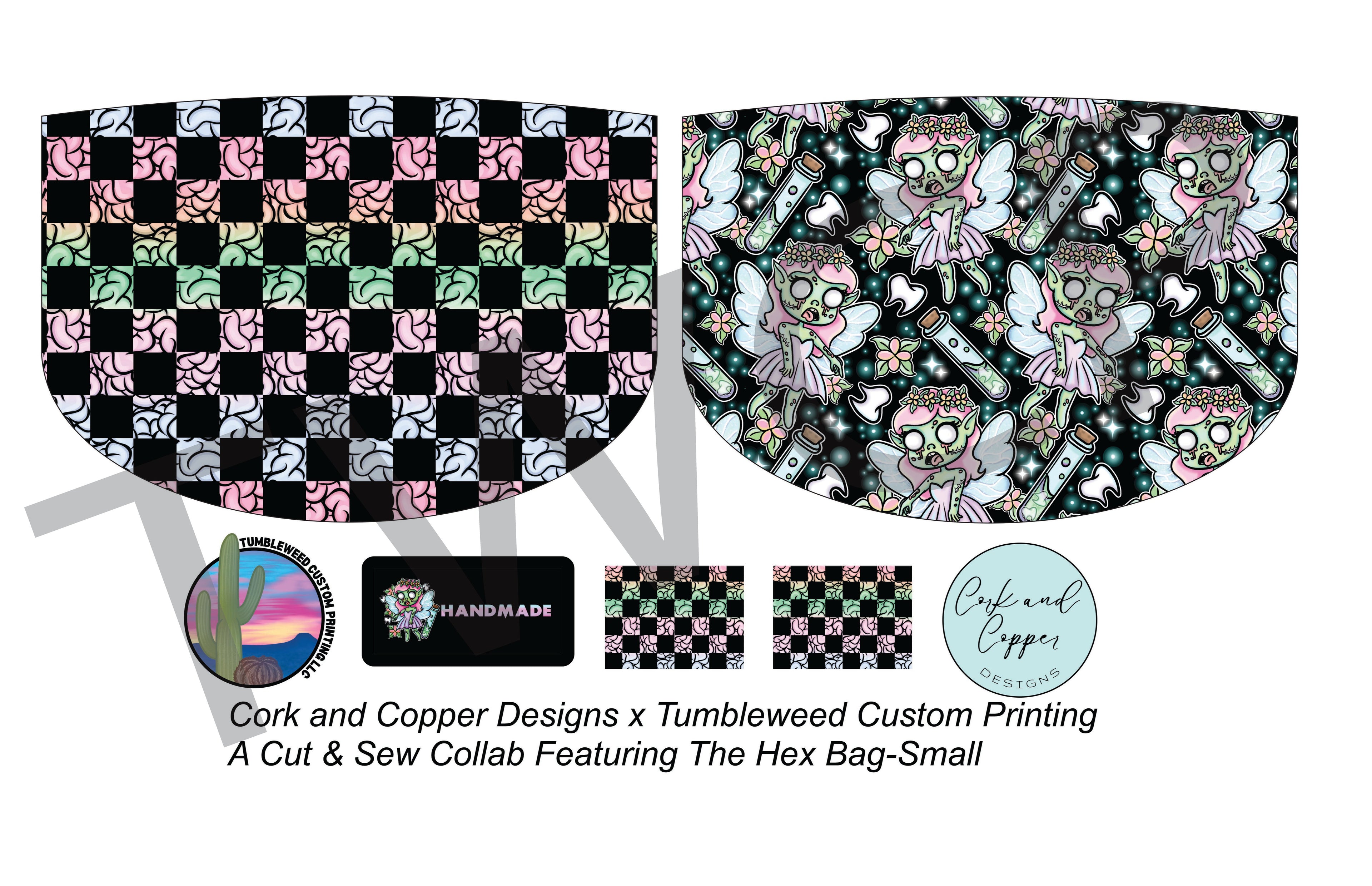 Cork & Copper Designs - The Hex Bag - Zombie Tooth Fairy