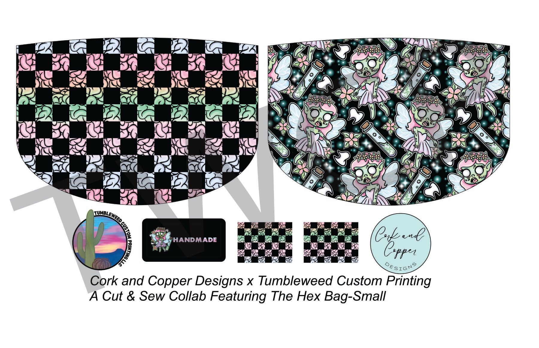 Cork & Copper Designs - The Hex Bag - Zombie Tooth Fairy