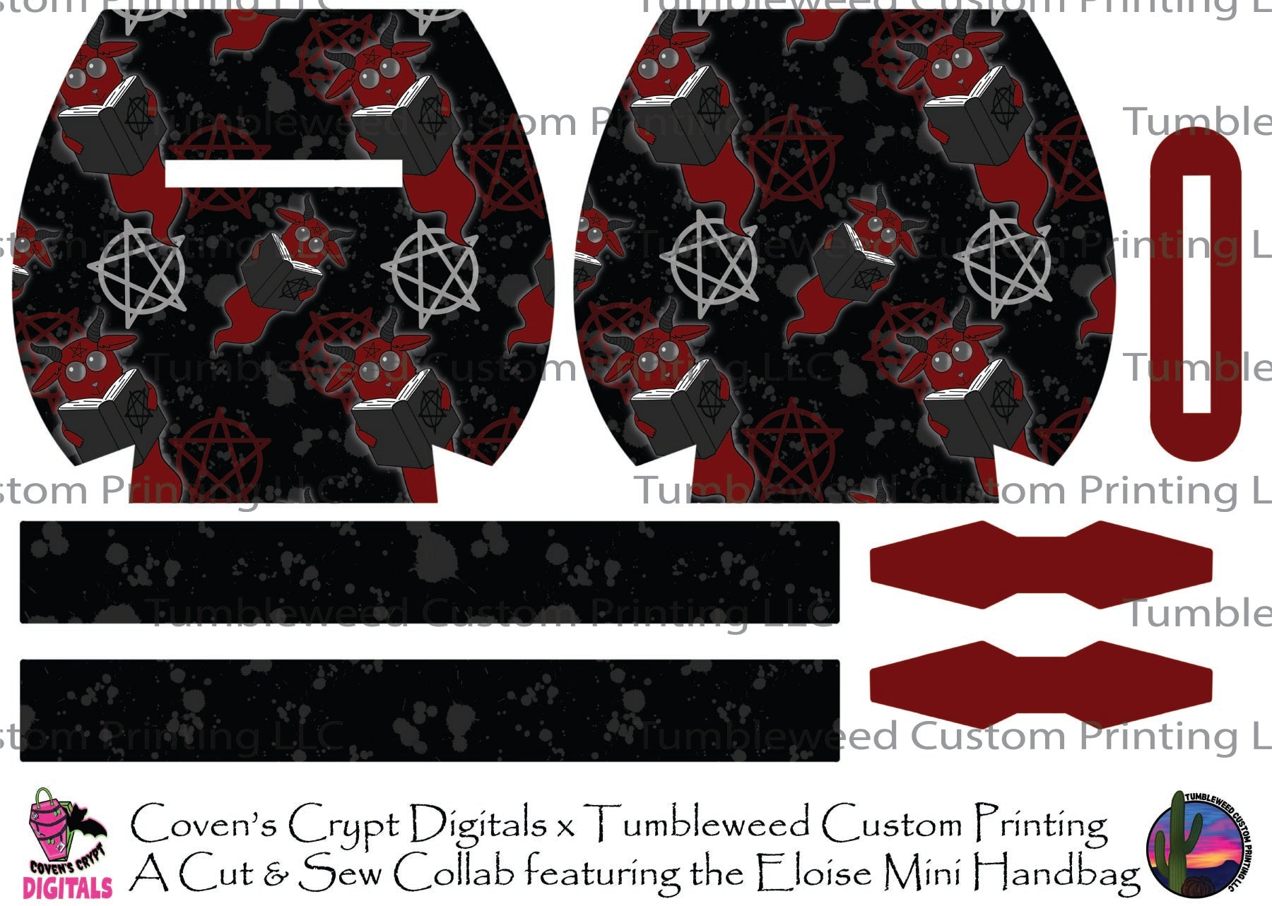 Coven's Crypt Digitals - Eloise Mini Handbag - Ghosts Baphy