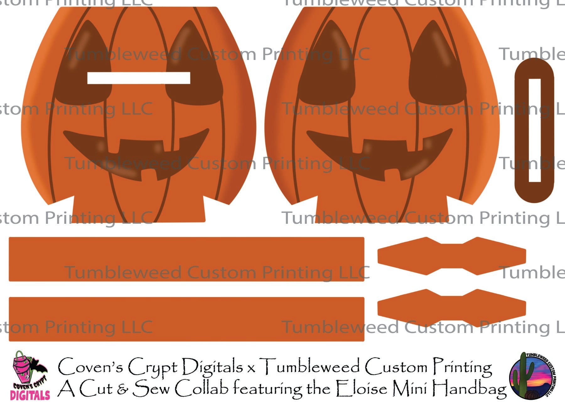 Coven's Crypt Digitals - Eloise Mini Handbag - Jack'o'Lantern