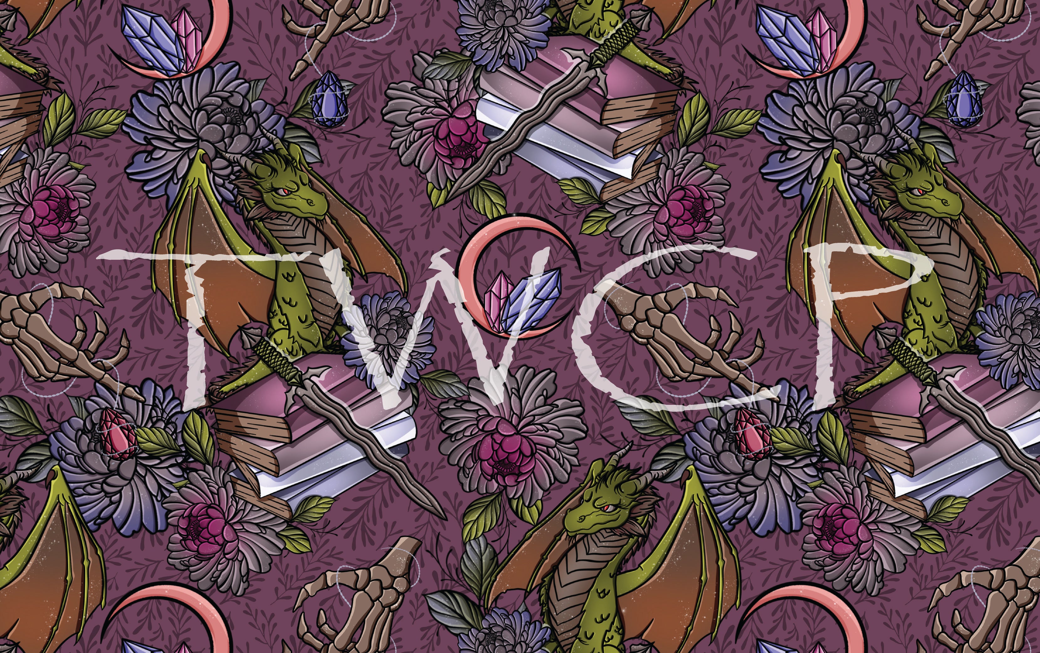 Whimsy Pixie Designs - Dragon Fantasy Reader Mauve