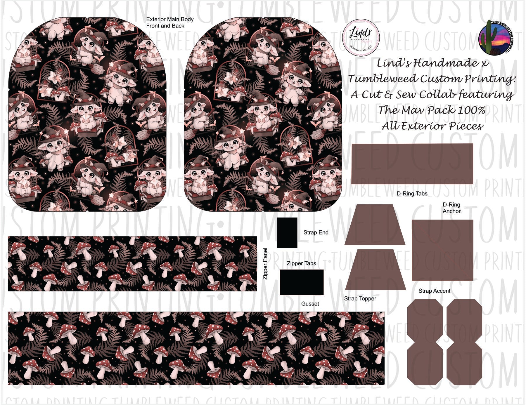 Lind's Handmade - Mav Pack 120% - Whimsy Grove Dusk 1