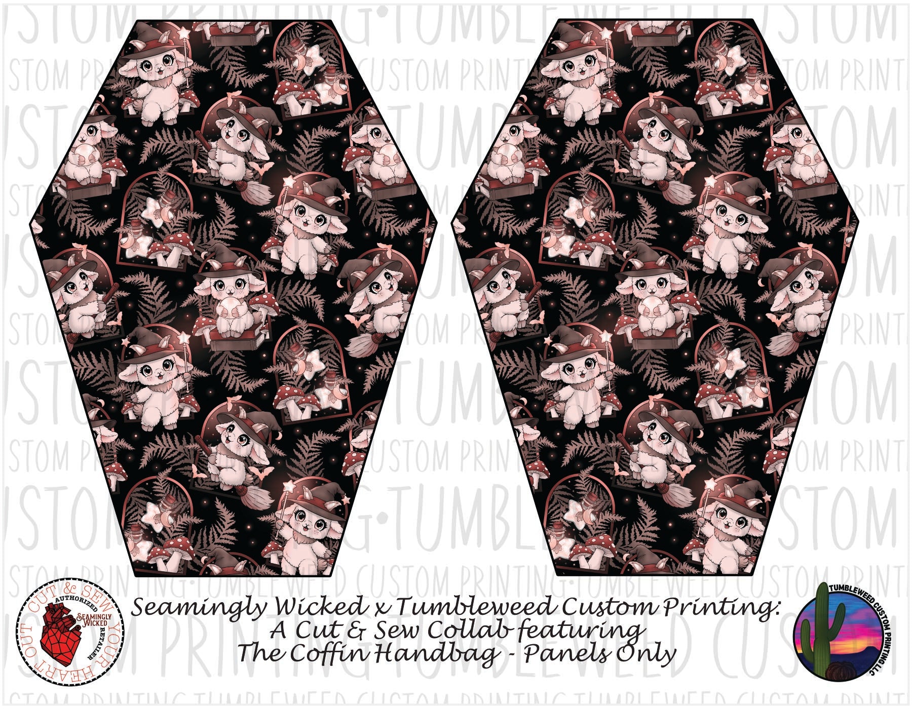 Seamingly Wicked - Coffin Handbag - Whimsy Grove Dusk 3