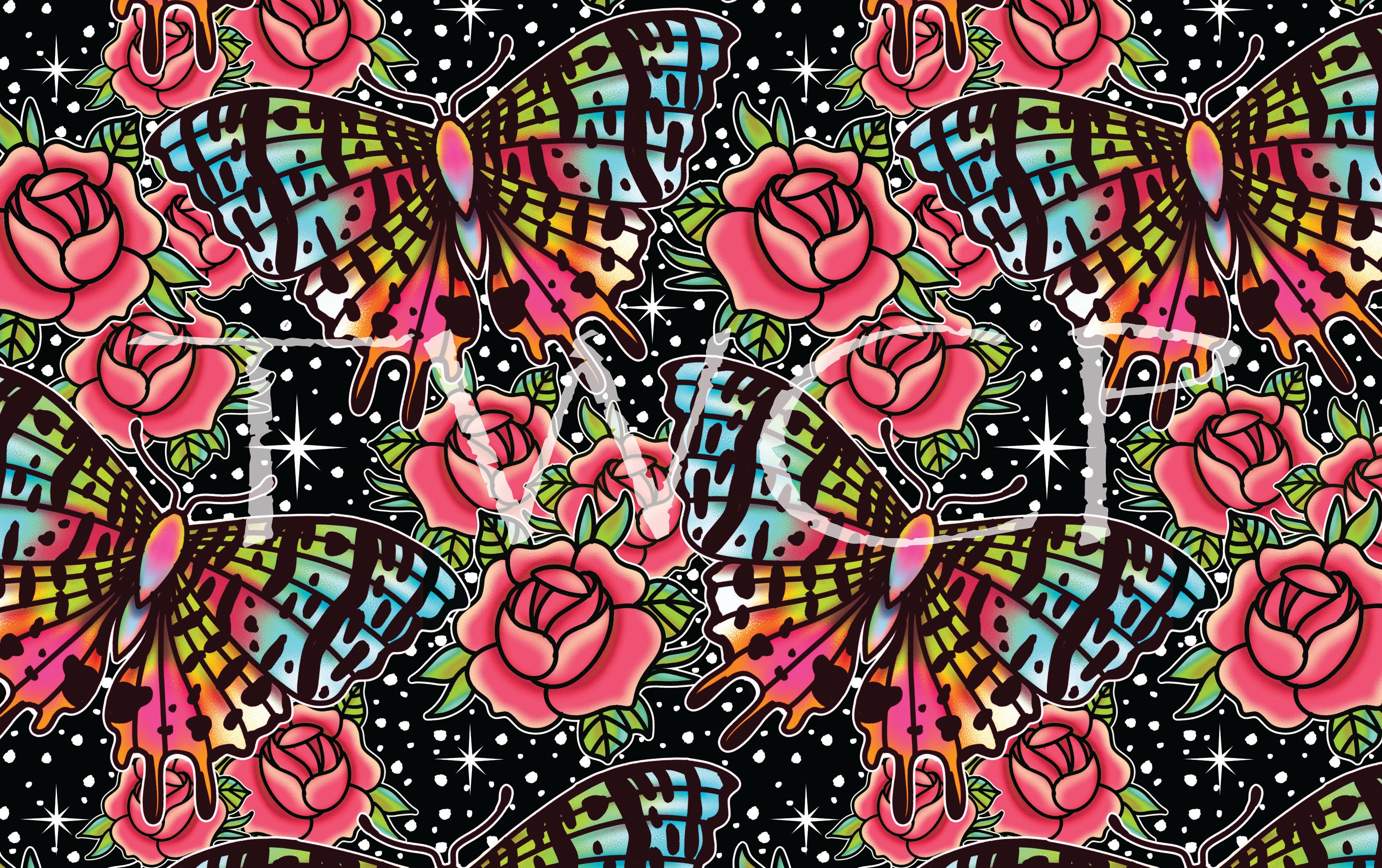 Illuminated Ink Digitals - Tattoo Butterfly Dark