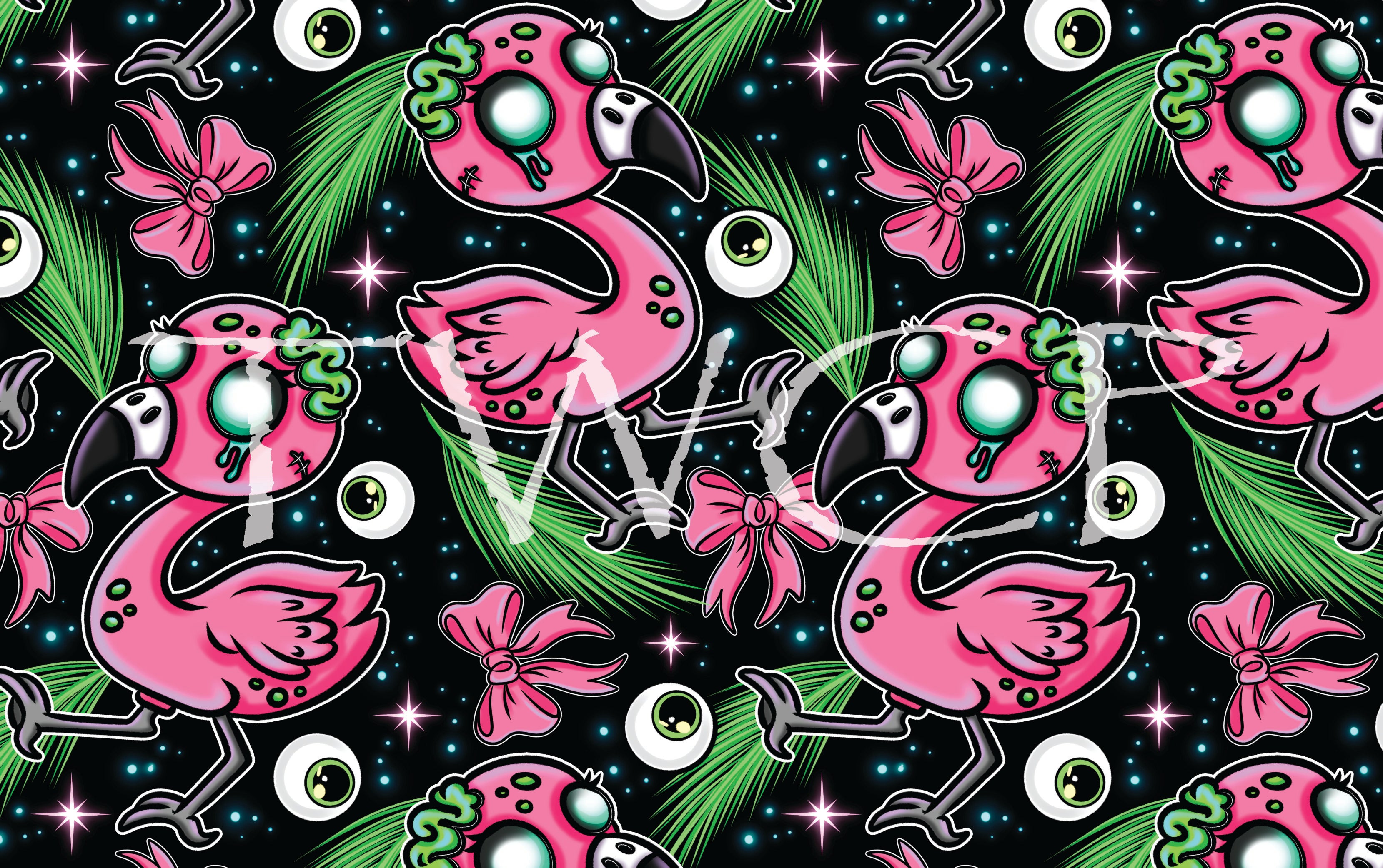 Illuminated Ink Digitals - Zombie Flamingo