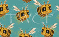 Inspired Design Illustrations - Crafted Mine Bees