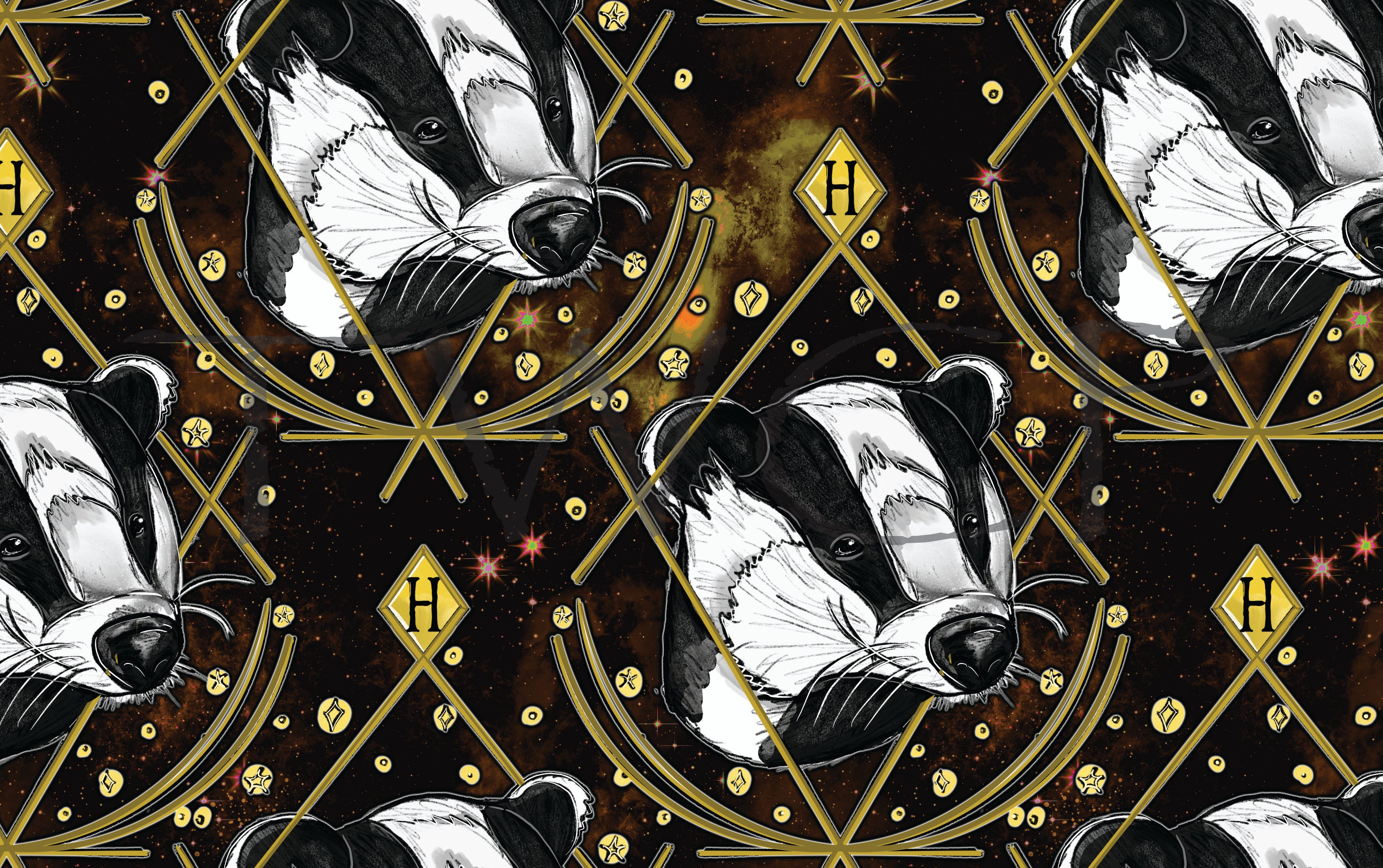 Inspired Design Illustrations - HP Badger Black