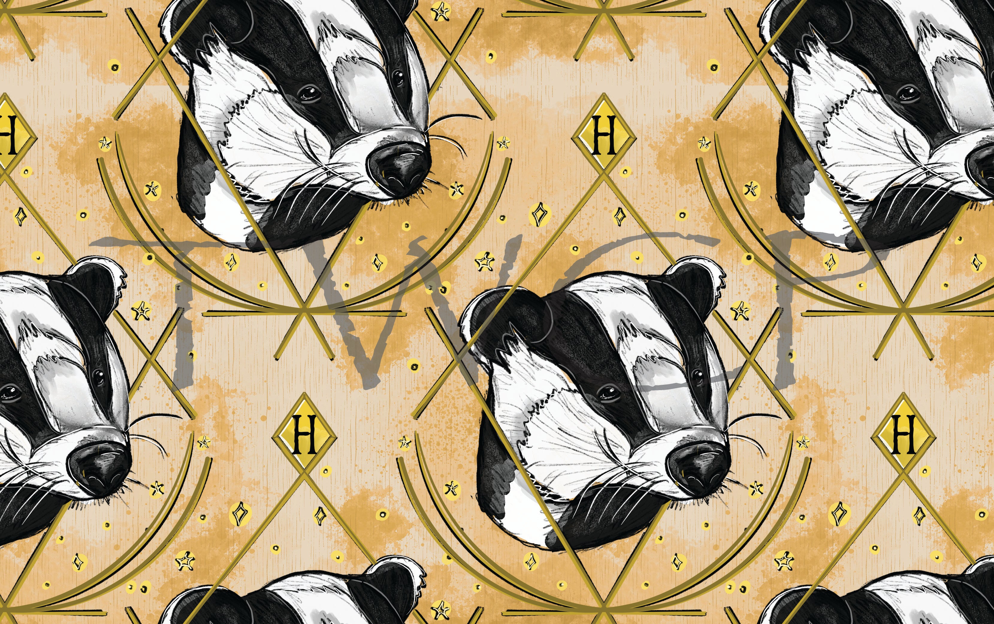 Inspired Design Illustrations - HP Badger Gold