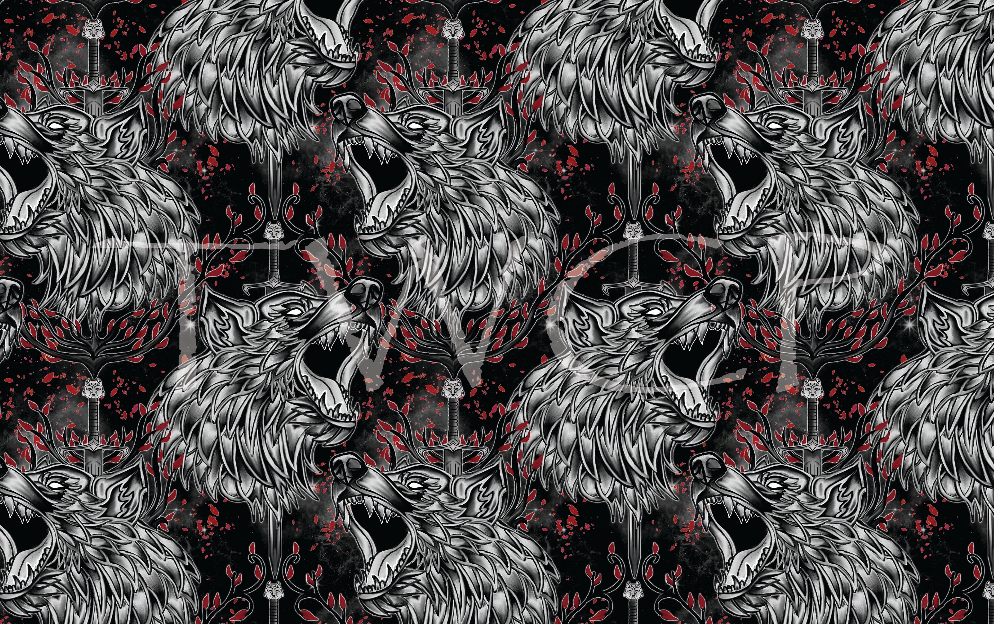Inspired Design Illustrations - Wolf with Tree