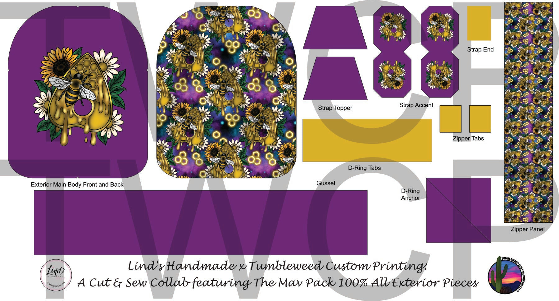 Lind's Handmade - Mav Pack 100% - Bees & Planchettes Galaxy