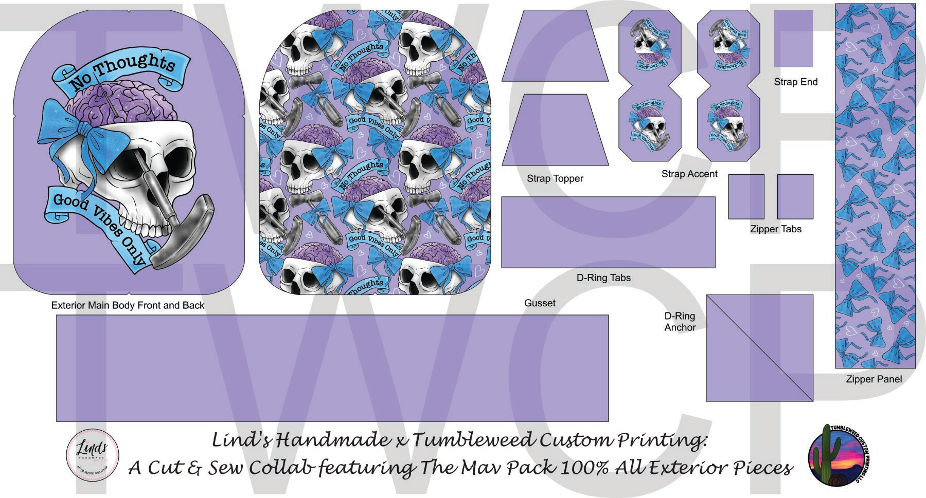 Lind's Handmade - Mav Pack 100% - Good Vibes Light Blue