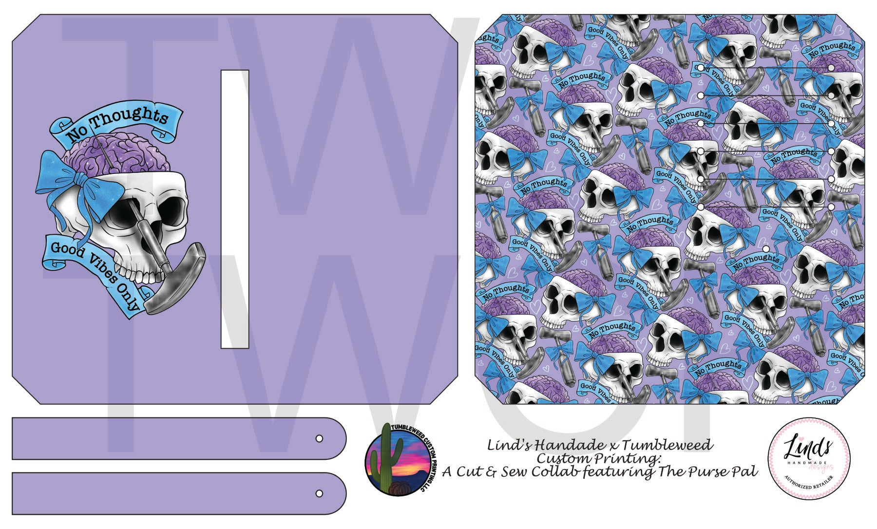 Lind's Handmade - Purse Pal - Good Vibes Light Blue