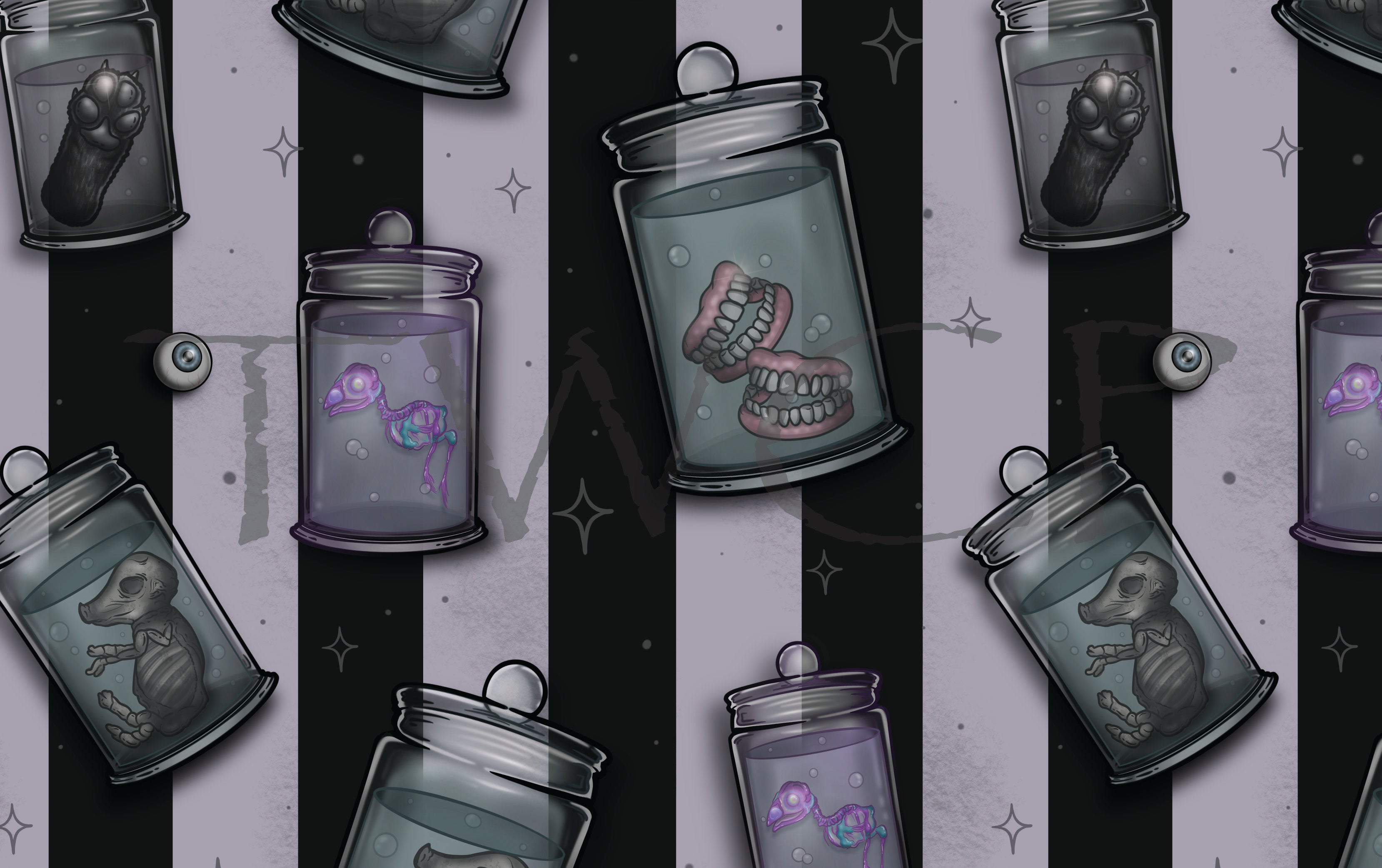 Love, Kyr - Oddities Shelves Black and Light Grey