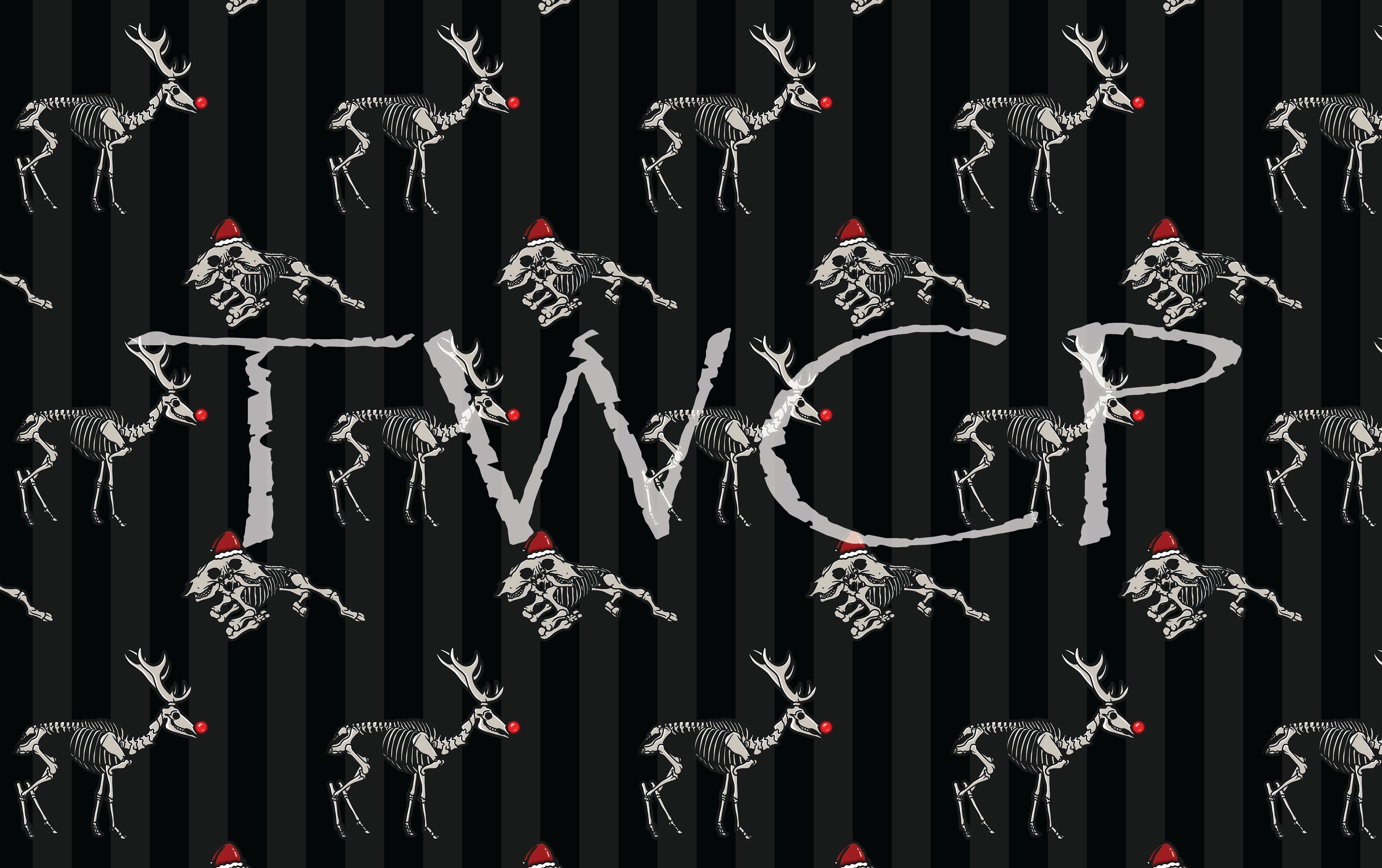 Malevolent Designs - Holiday Bones Vertical Stripes