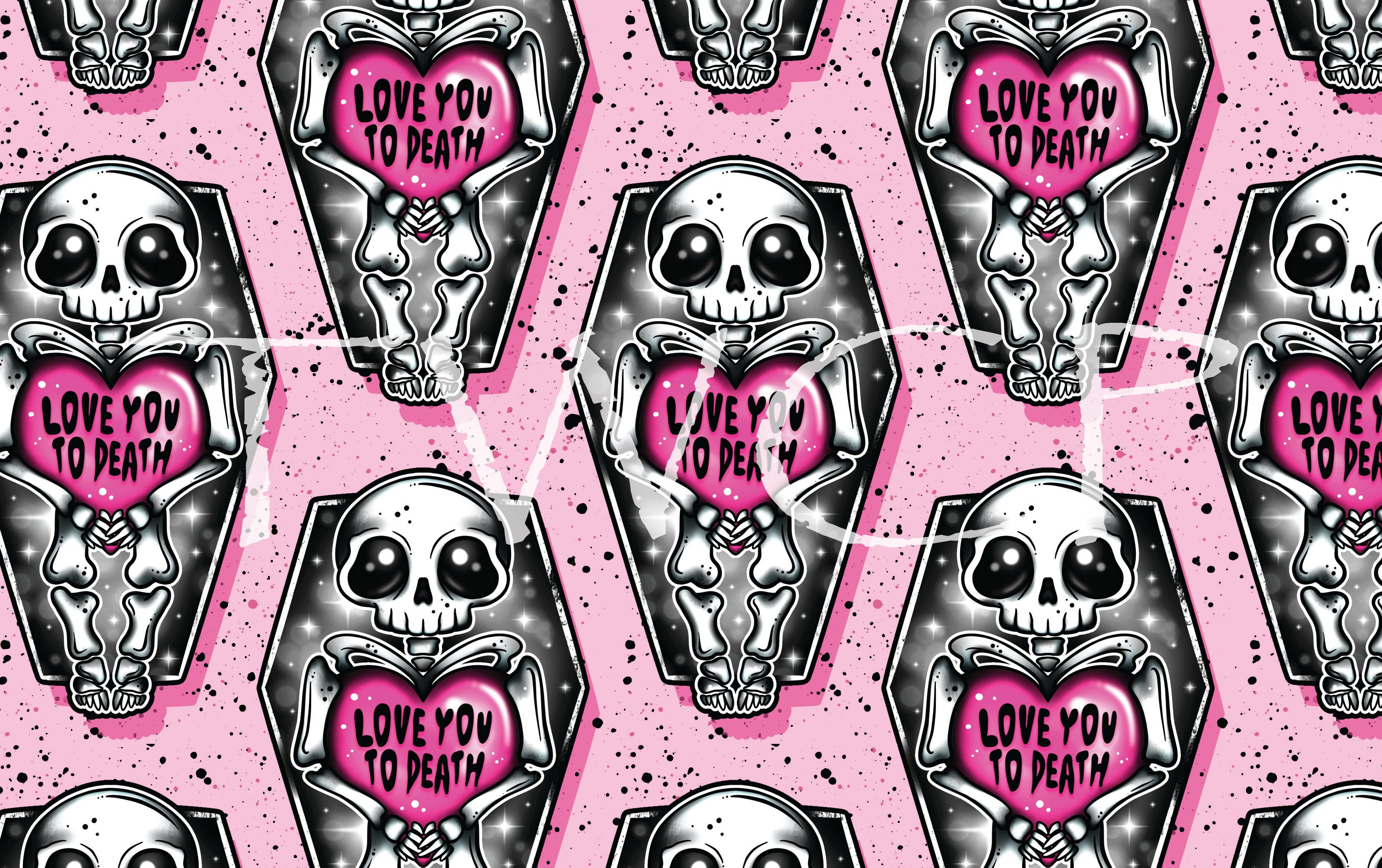 Milkteef Designs - Love You to Death Pink
