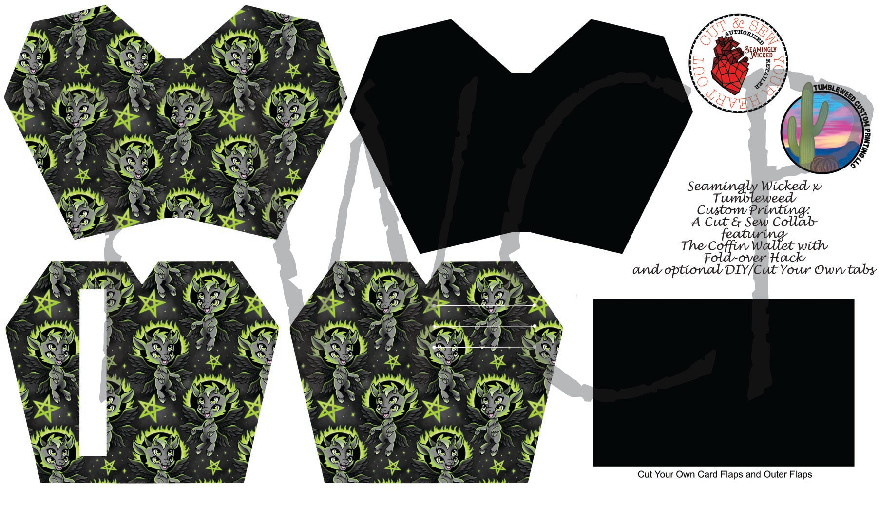 Seamingly Wicked - Claudia Bifold Wallet - Seraphim Goats