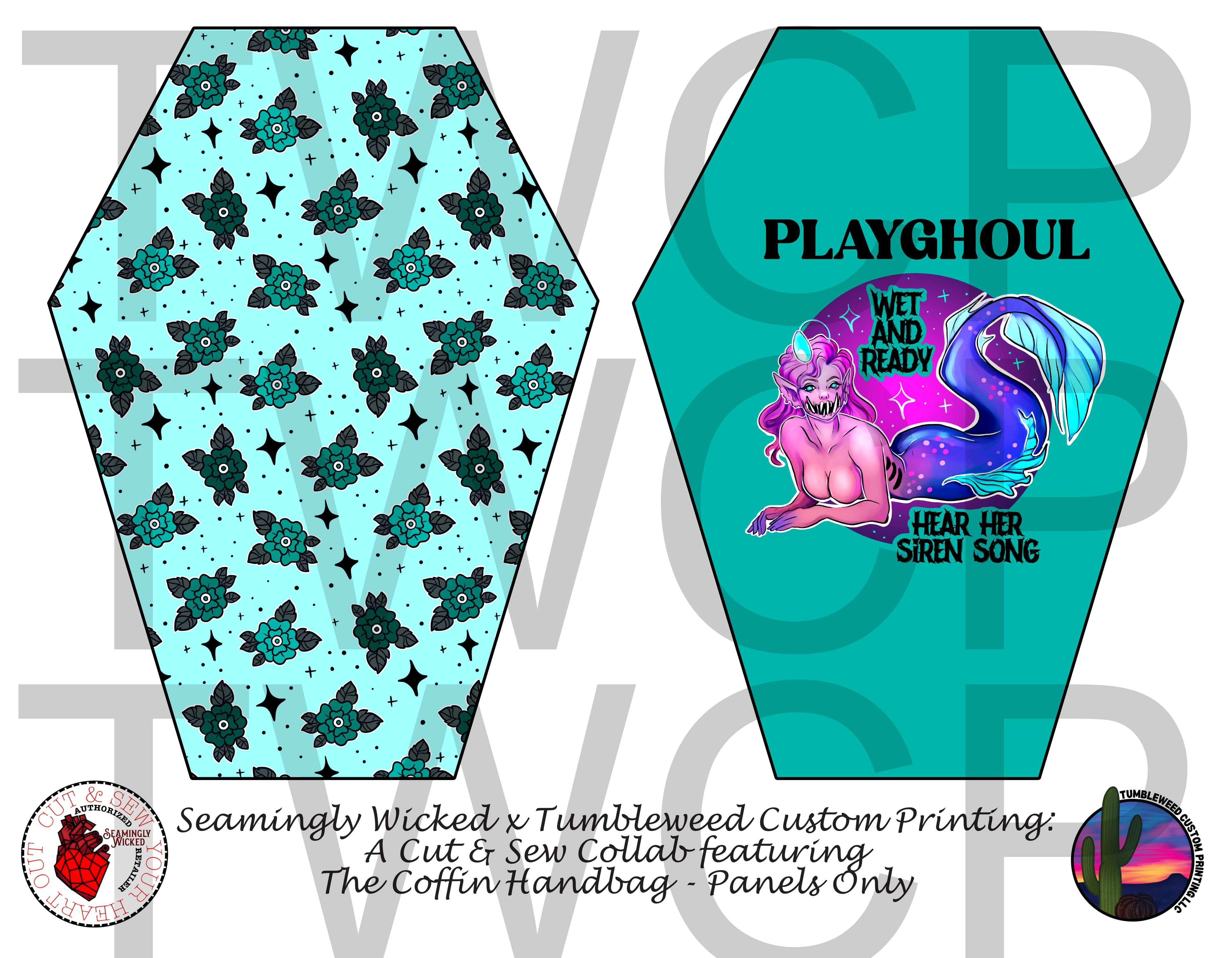 Seamingly Wicked - Coffin Handbag - Playghoul Mermaid