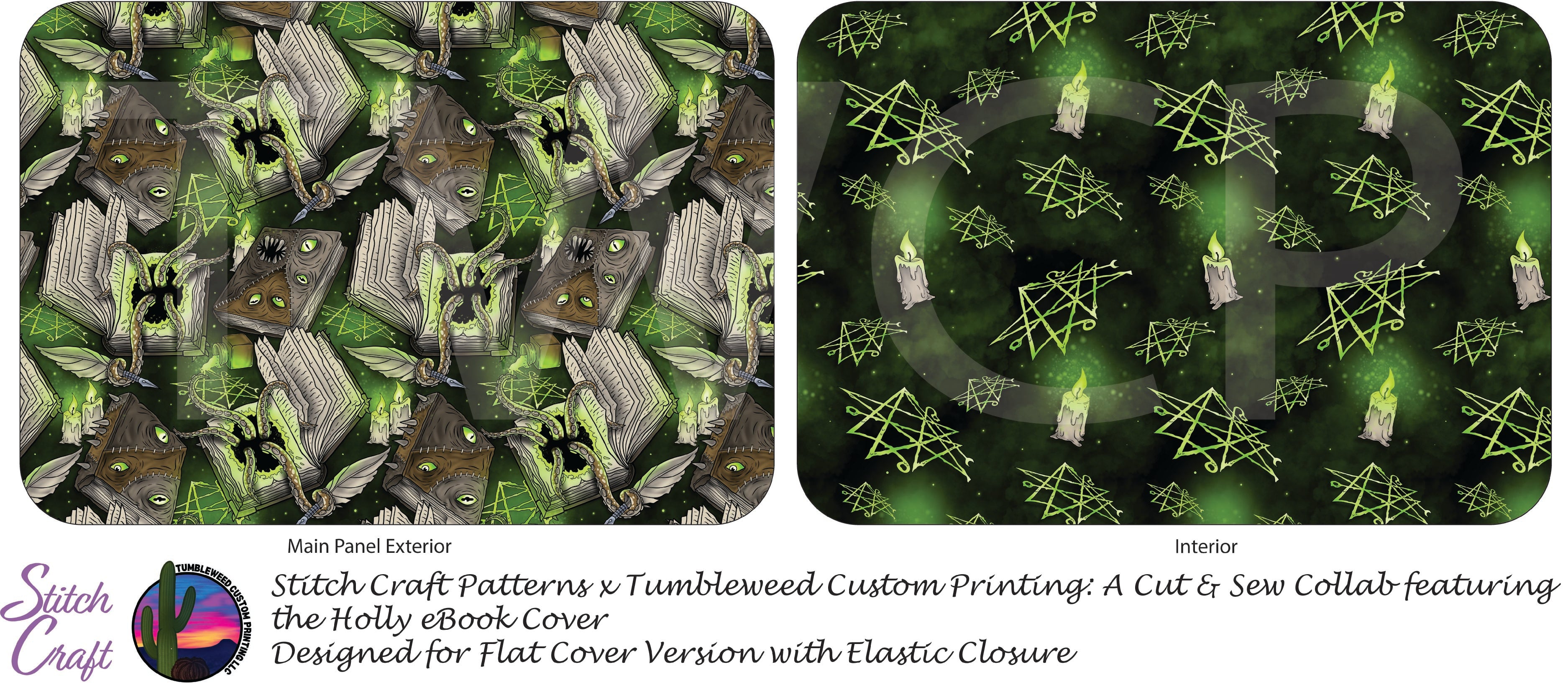 Stitch Craft Patterns - Holly eBook Cover - Forbidden Books (Panel Cover Version)
