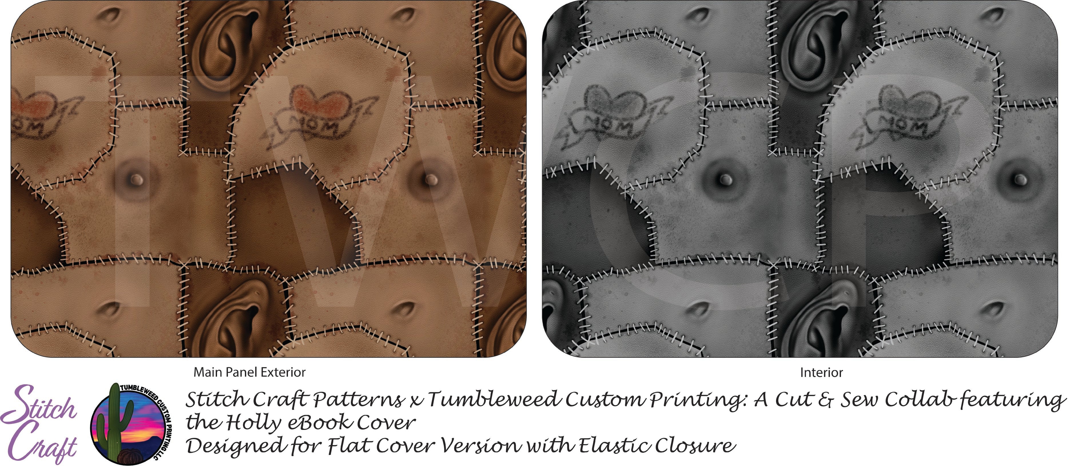 Stitch Craft Patterns - Holly eBook Cover - Skin Patchwork (Panel Cover Version)