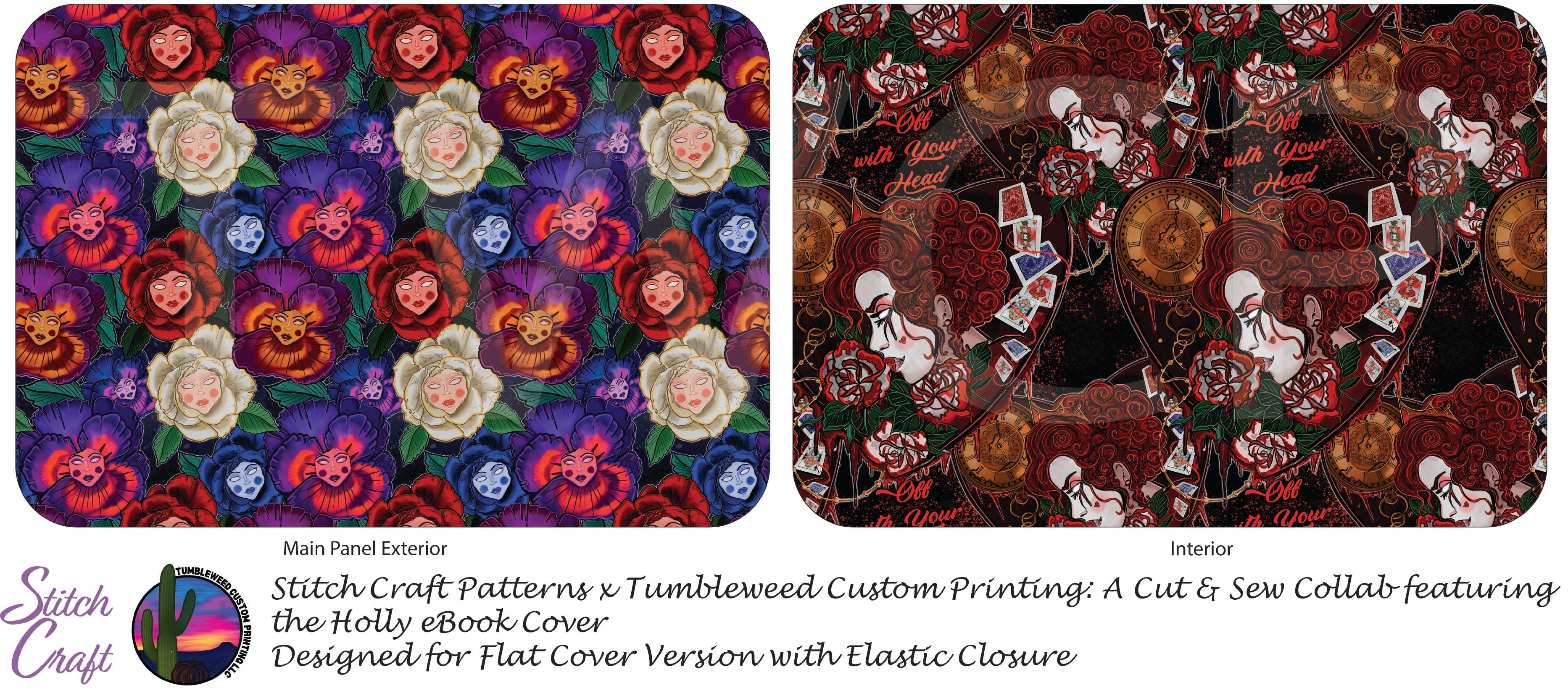 Stitch Craft Patterns - Holly eBook Cover - Alice Themed (Panel Cover Version)