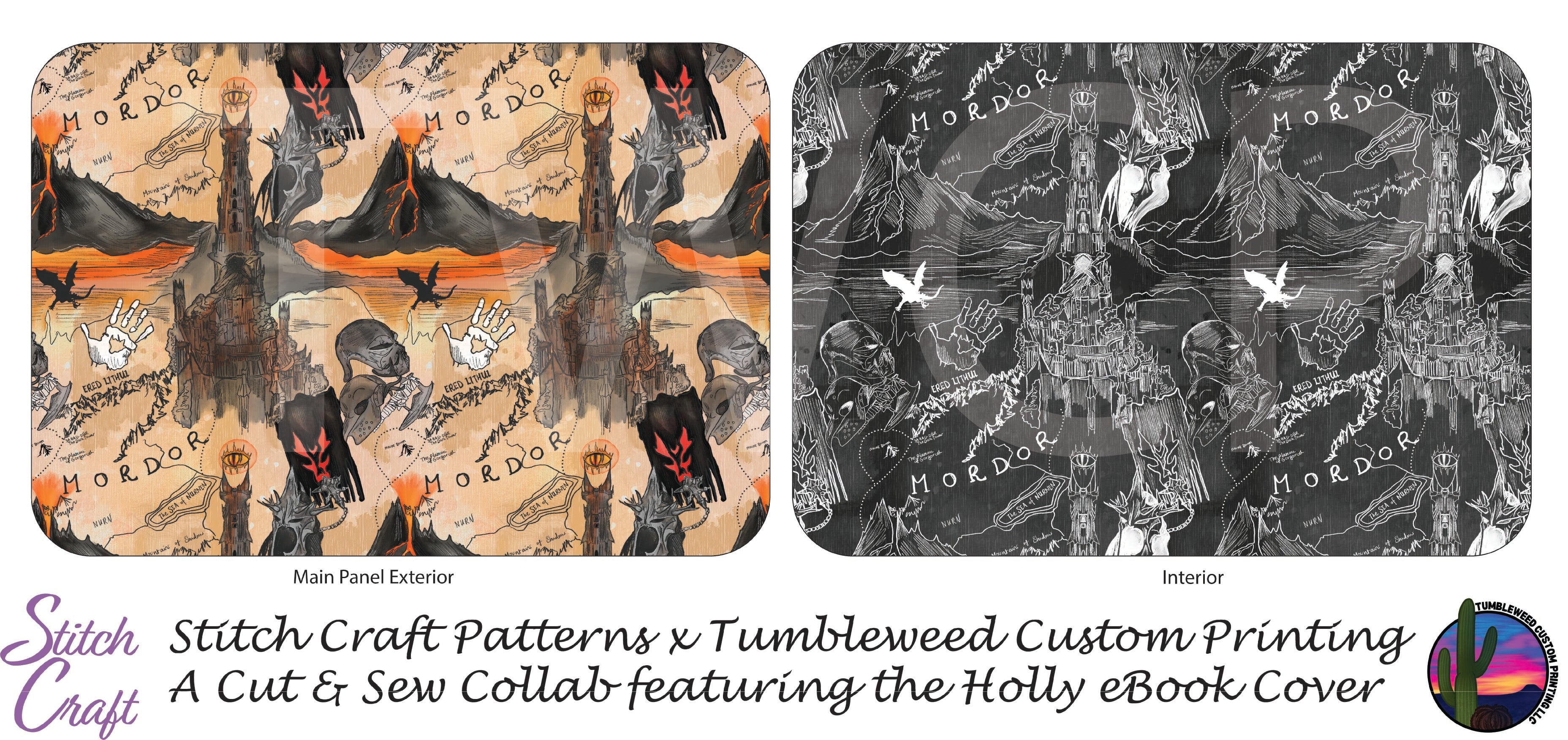 Stitch Craft Patterns - Holly eBook Cover - Dark Realm (Panel Cover Version)