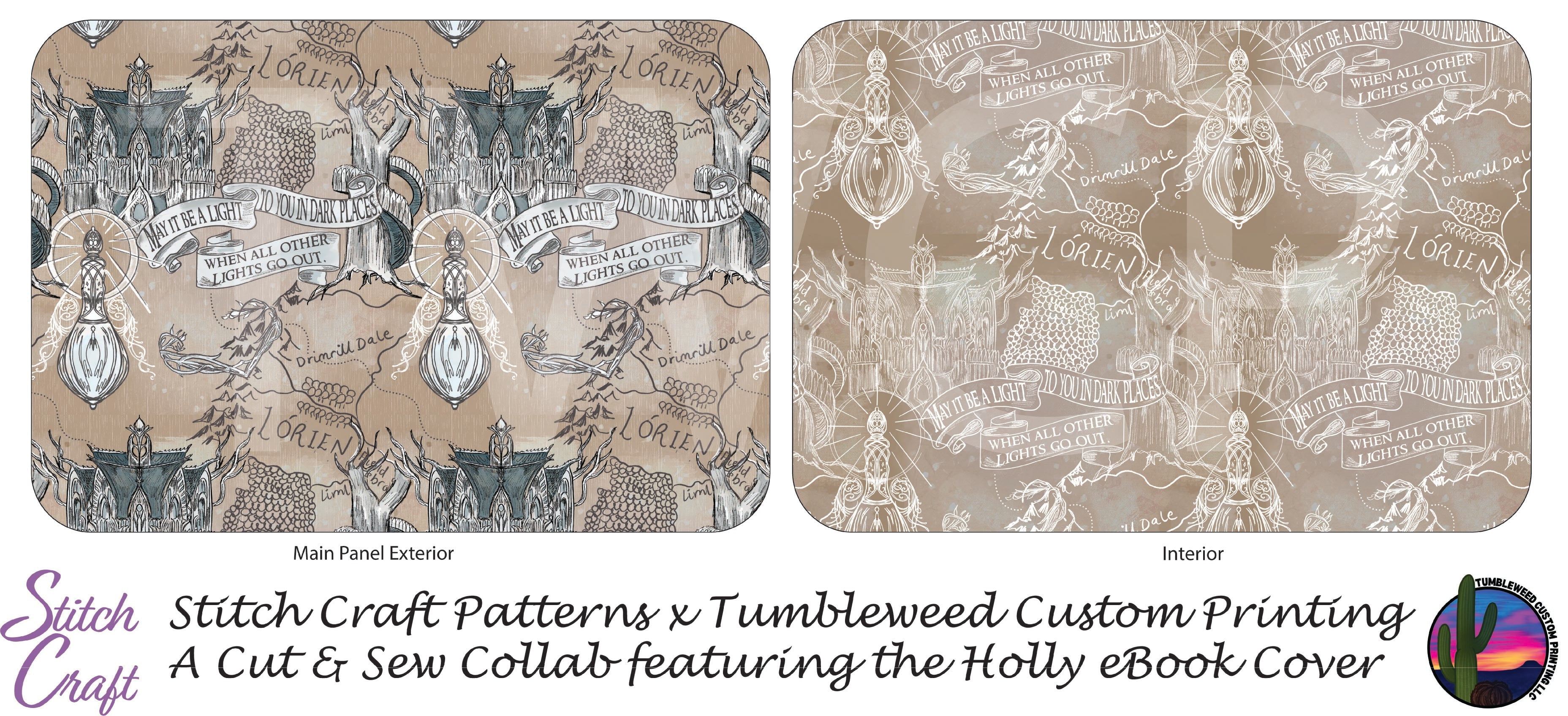 Stitch Craft Patterns - Holly eBook Cover - Light in Dark Places (Panel Cover Version)