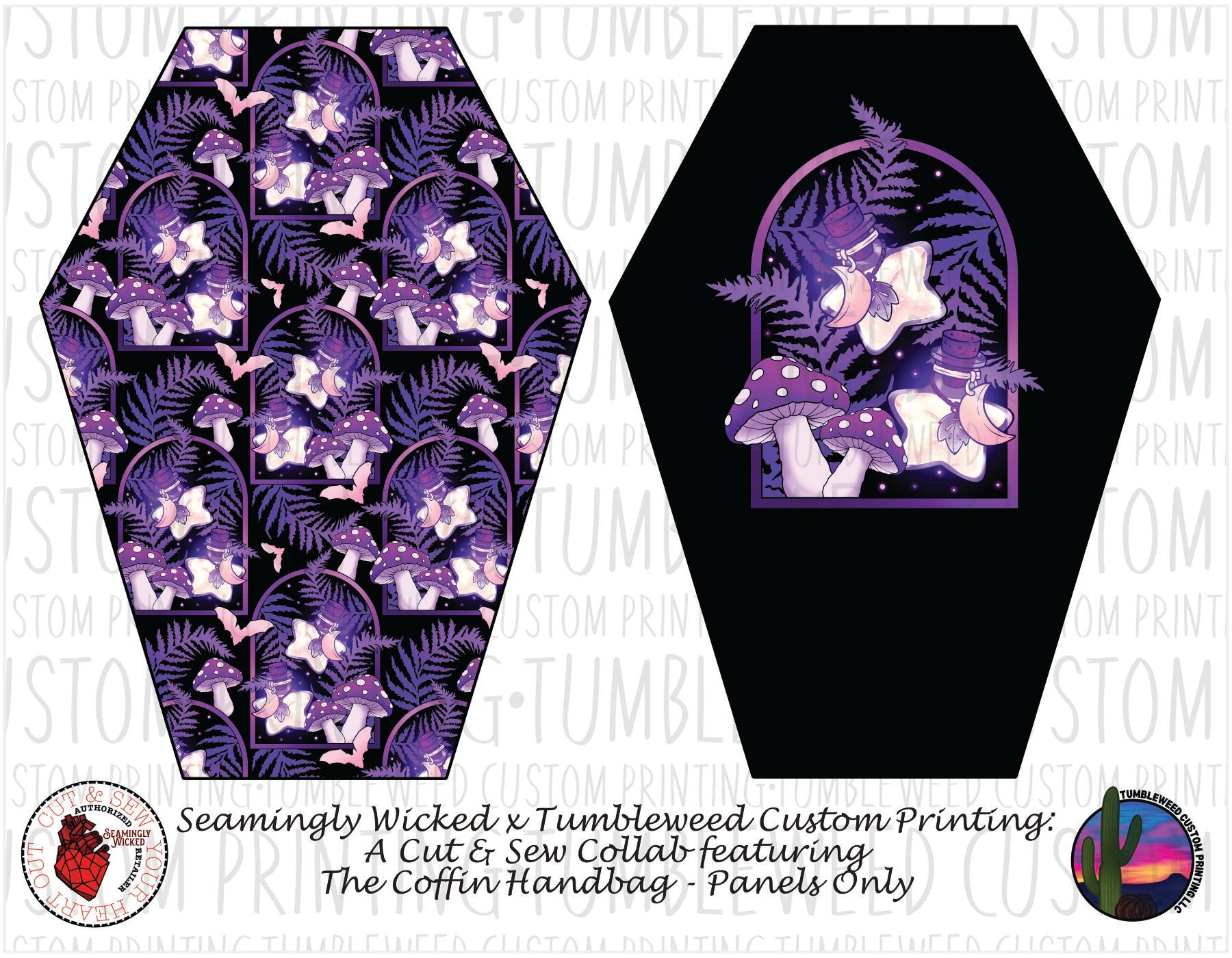 Seamingly Wicked - Coffin Handbag - Whimsy Grove Twilight 1