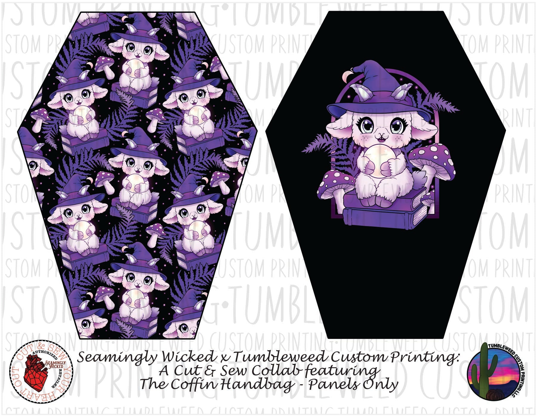 Seamingly Wicked - Coffin Handbag - Whimsy Grove Twilight 4