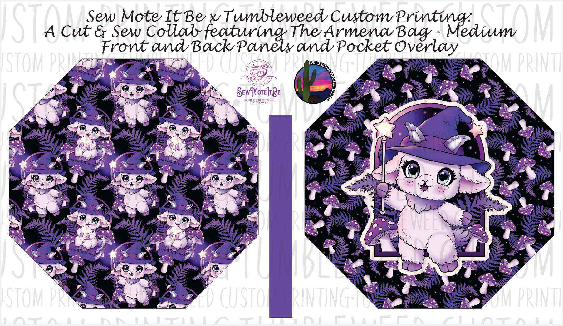 Sew Mote It Be - Armena Octagon Bag - Whimsy Grove Twilight 2