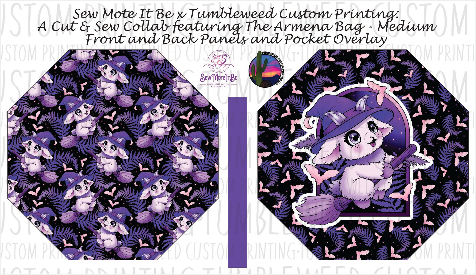 Sew Mote It Be - Armena Octagon Bag - Whimsy Grove Twilight 3