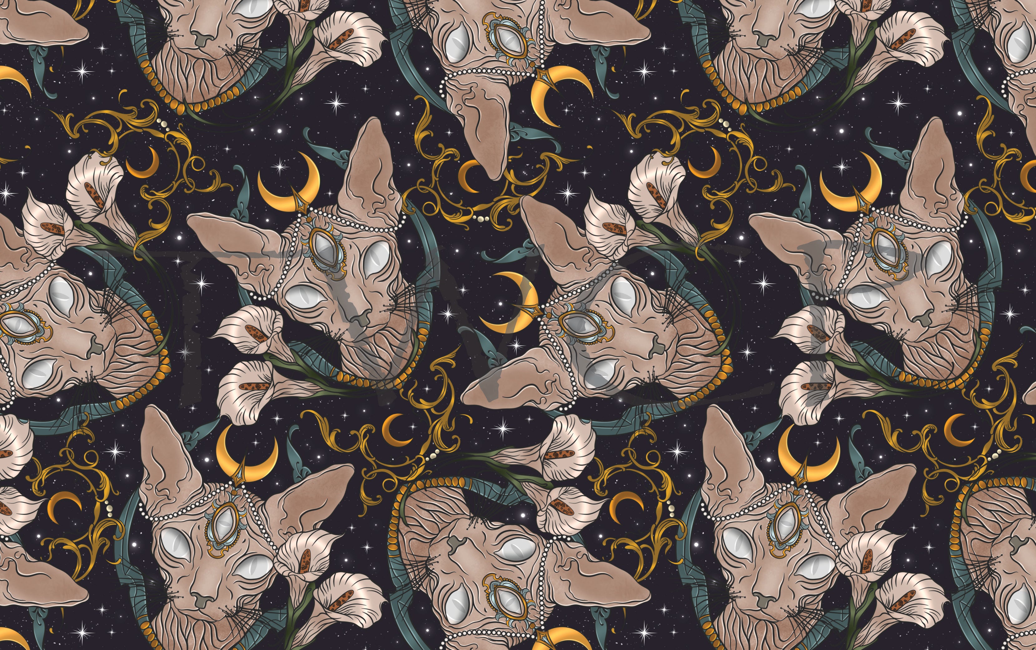 Whimsy Pixie Designs - All-Seeing Sphynx Plum