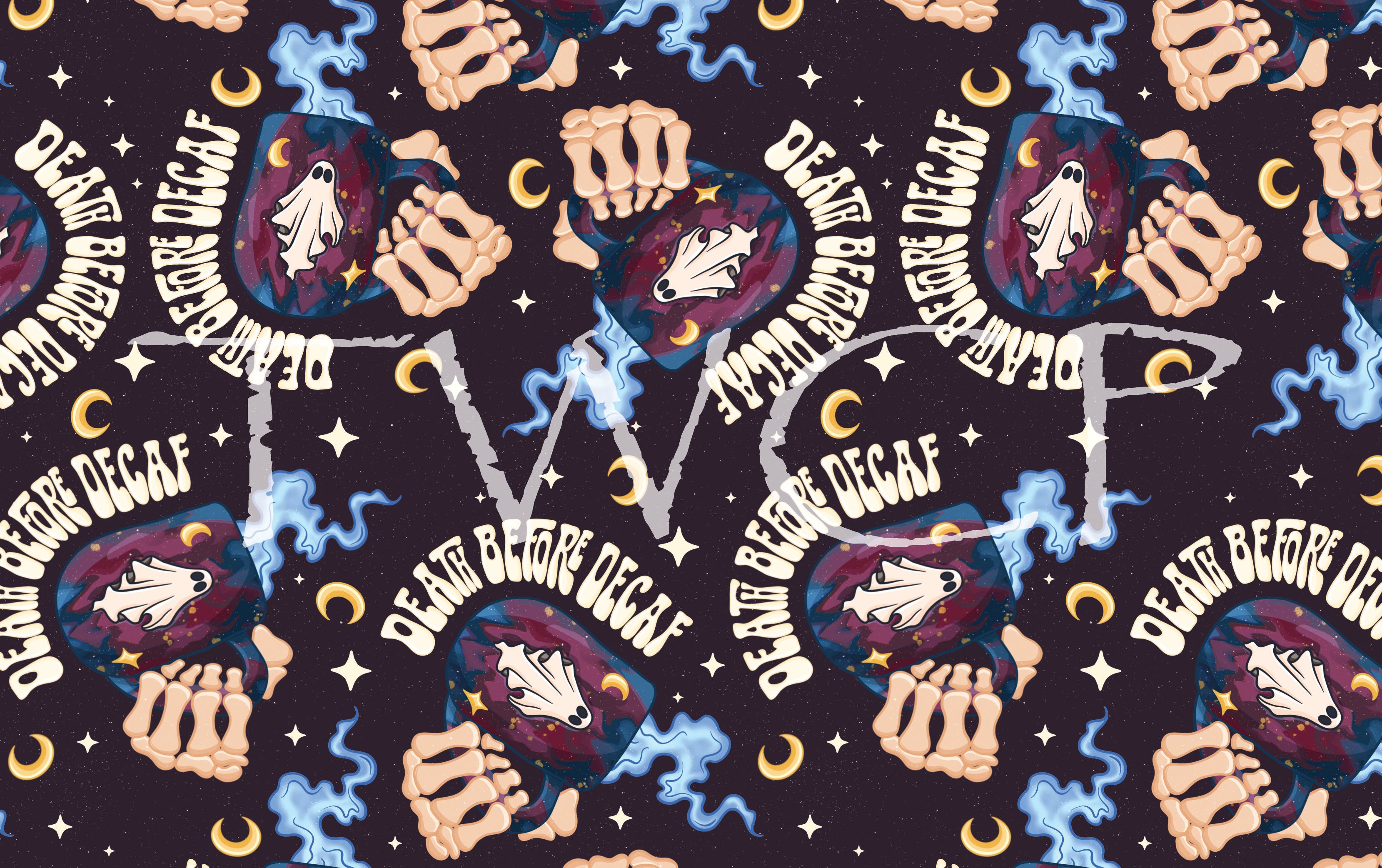 Whimsy Pixie Designs - Death Before Decaf Plum