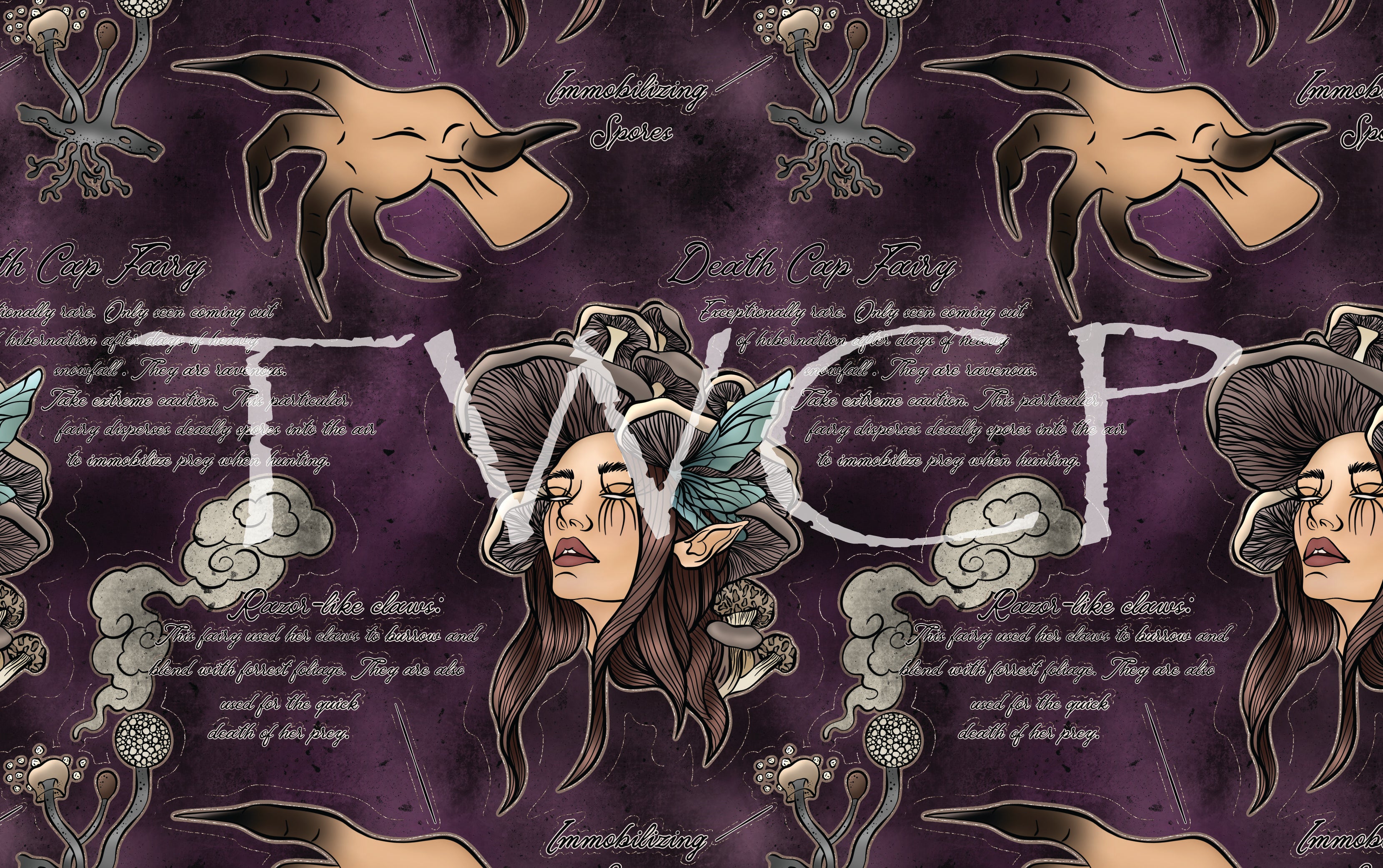 Whimsy Pixie Designs - Death Cap Fairy Purple