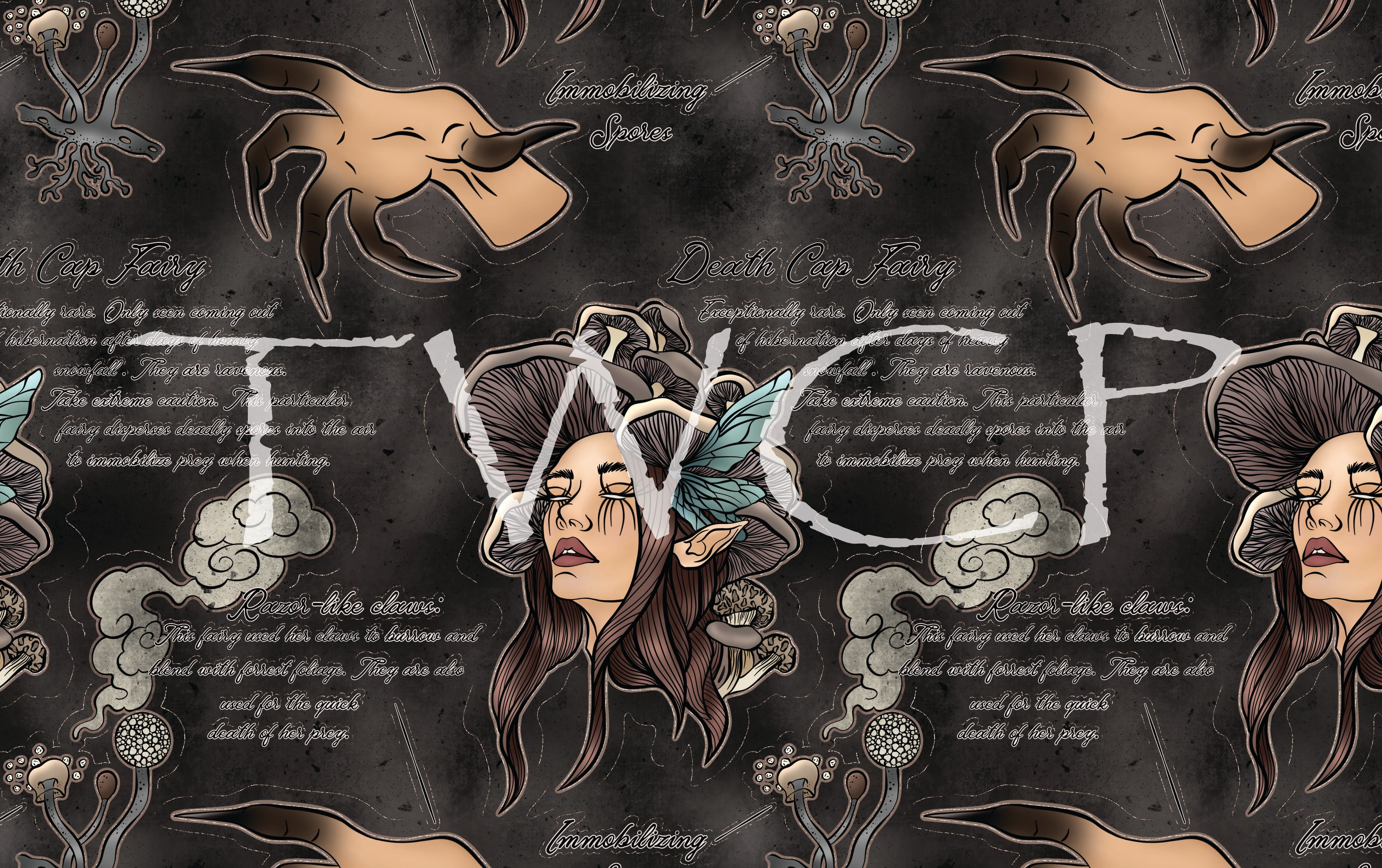Whimsy Pixie Designs - Death Cap Fairy Charcoal