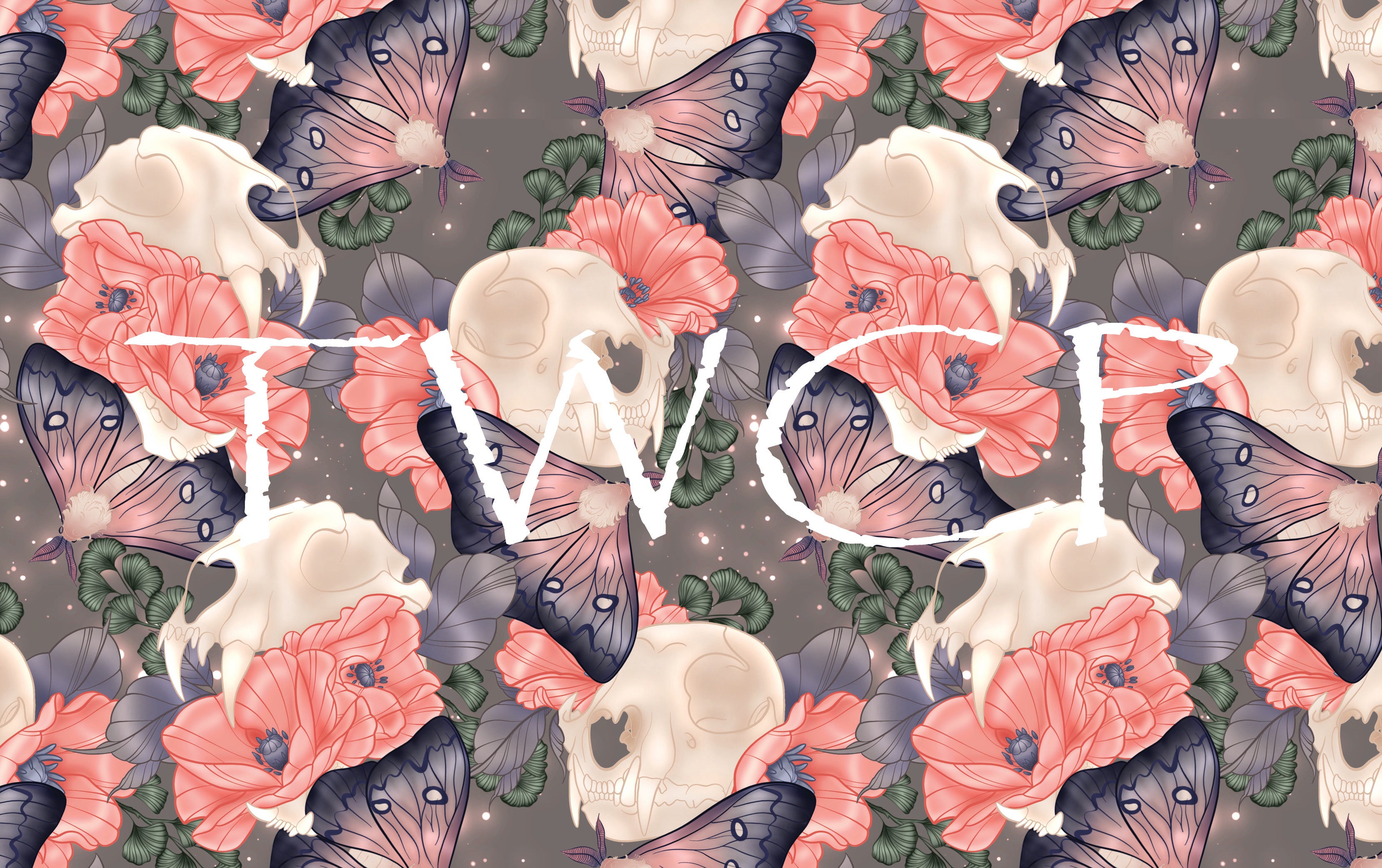 Whimsy Pixie Designs - Dreamy Death Blossoms Grey